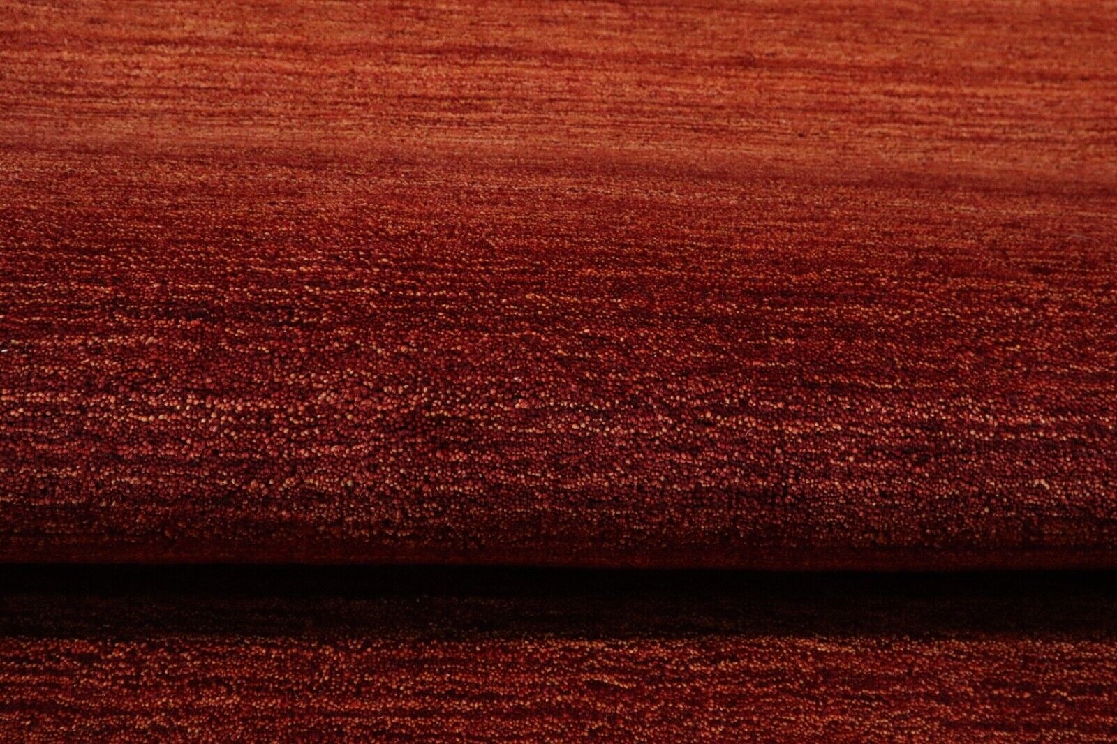 Terrakotta Teppich 100% Wolle 170x265 cm Orange Rot Gabbeh Loom Handgewebt T961