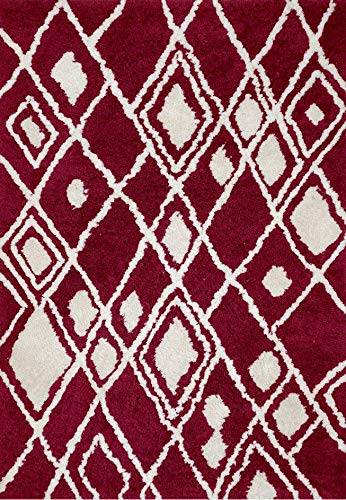 Shaggy Teppich Hochflor Langflor Teppiche Handgetuftet ~ 100% Polyester ~ 3 Größen & 3 Farben