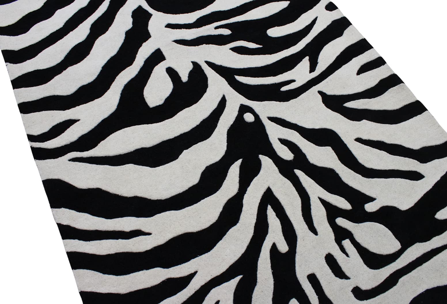 Schwarz Beige 100% Wolle Teppich Handarbeit (ME-5, 170 x 240 cm)