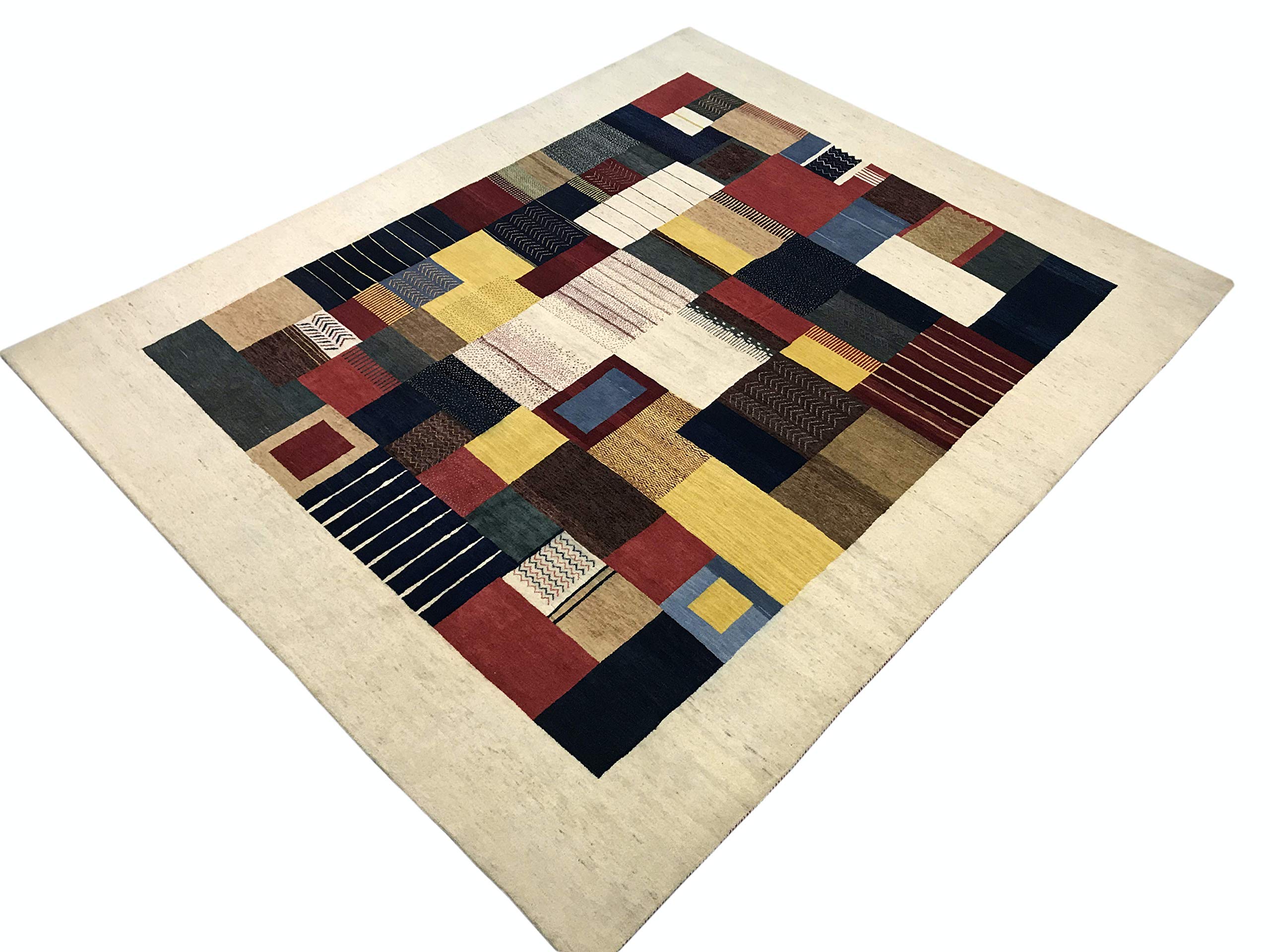 WAWA TEPPICHE Gabbeh Teppich HandgeknüpftNaturfarben beige 167X246 cm 100% Wolle