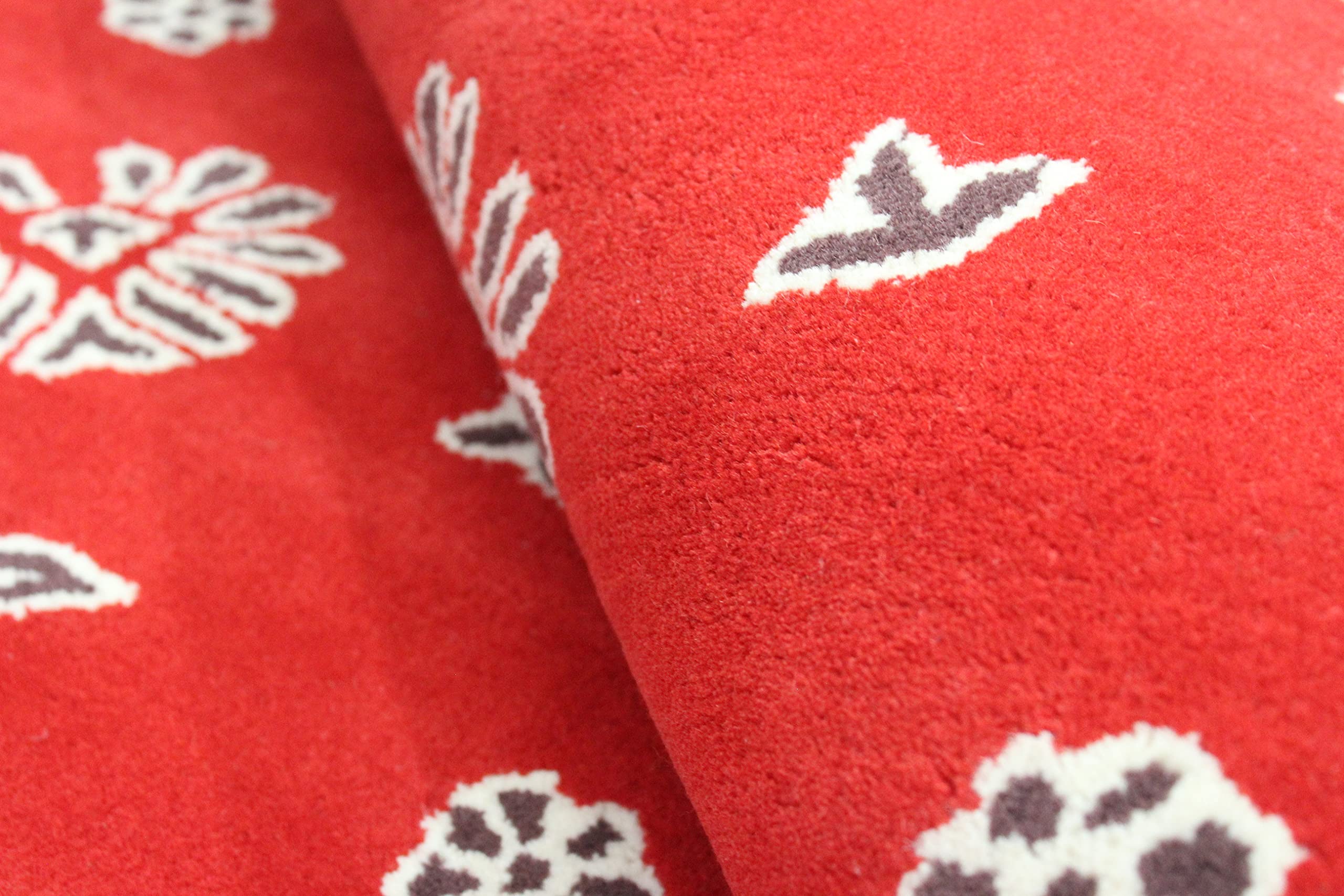 WAWA TEPPICH Handgefertigter Moderner Wollteppich in