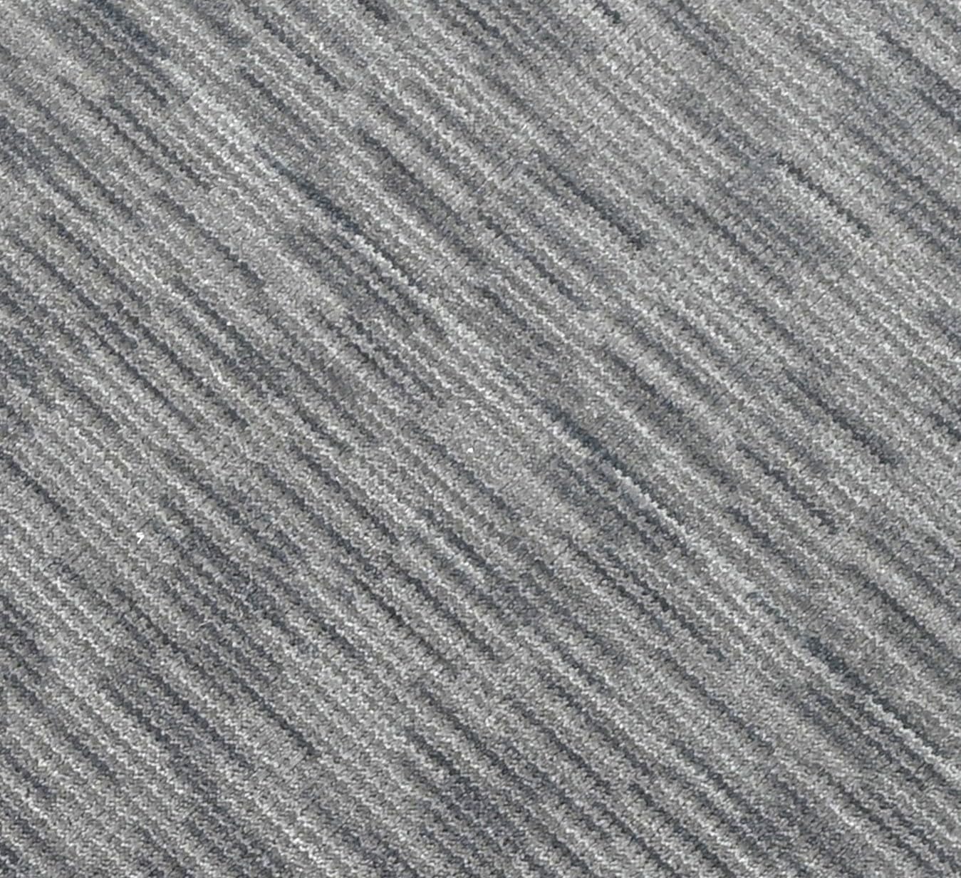 Handgewebter Teppich 150x240 Grau Glanzoptik Wolle Flach Wohnzimmer SH101