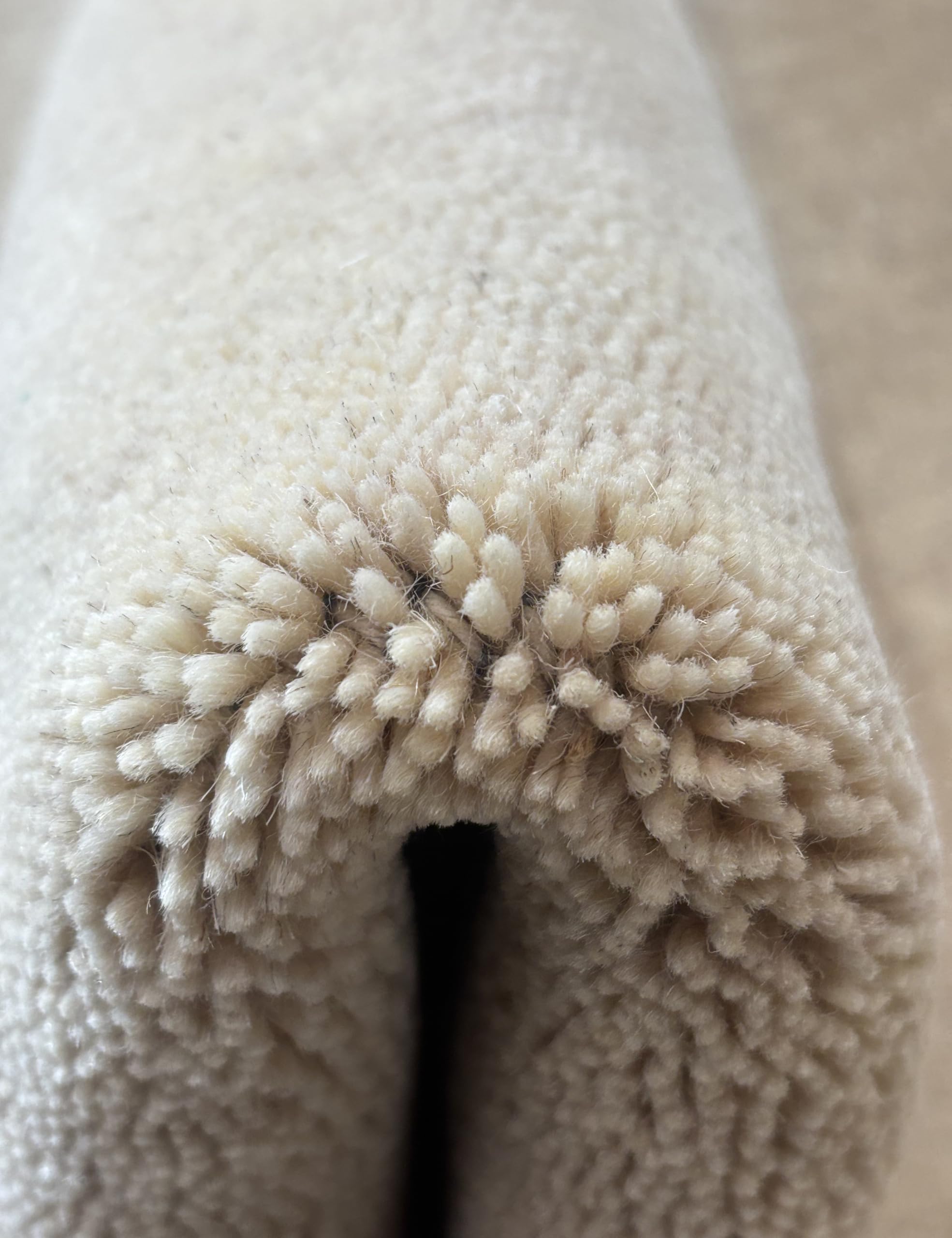 WAWA TEPPICH Handgefertigter orientalischer Gabbeh Teppich aus 100% Wolle Loom Handgewebte 140X200 cm Beige T2