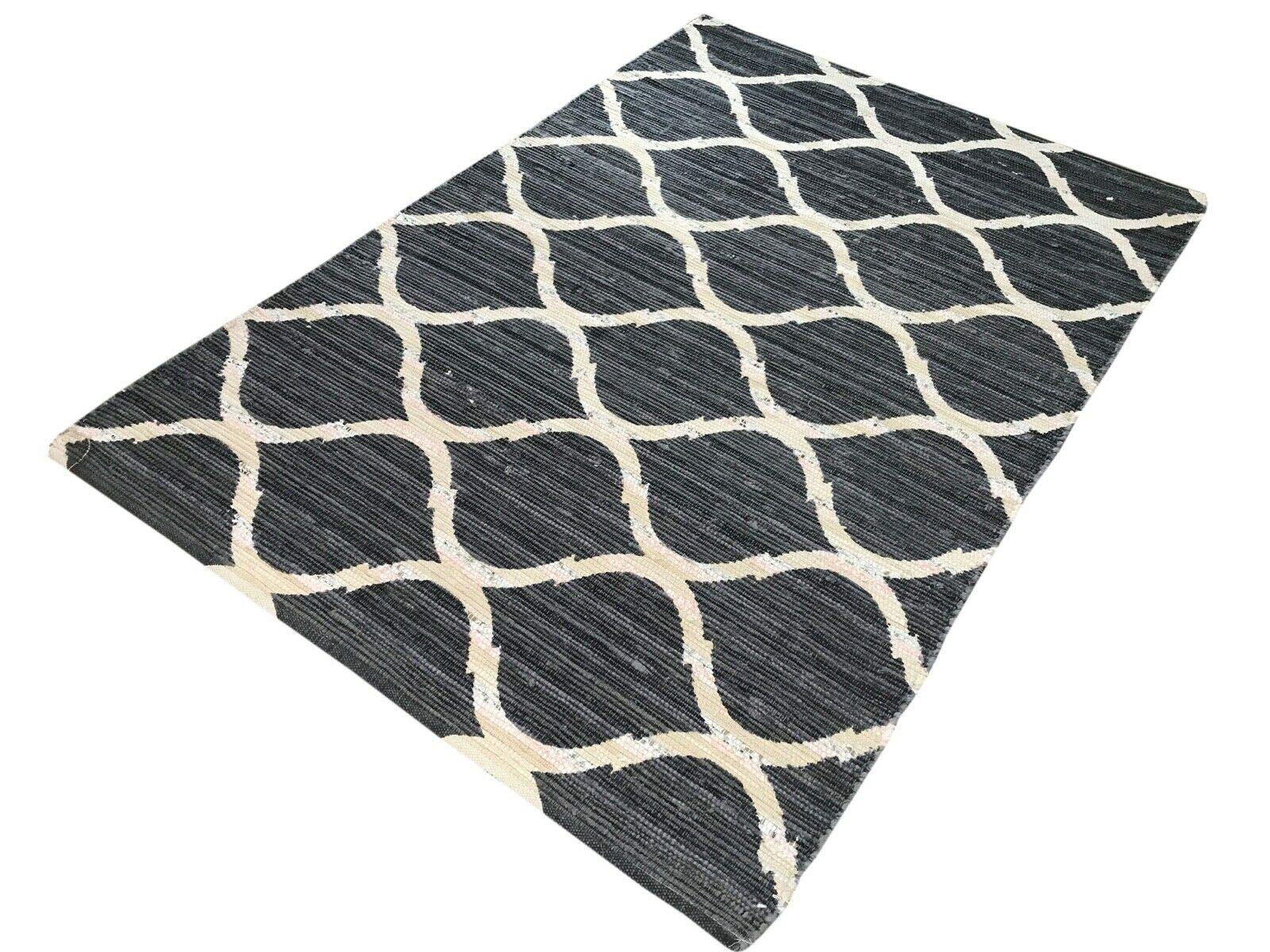 Handgewebter Kilim Dhurry Chindi Teppich Baumwolle 120X180 cm Flickenteppich