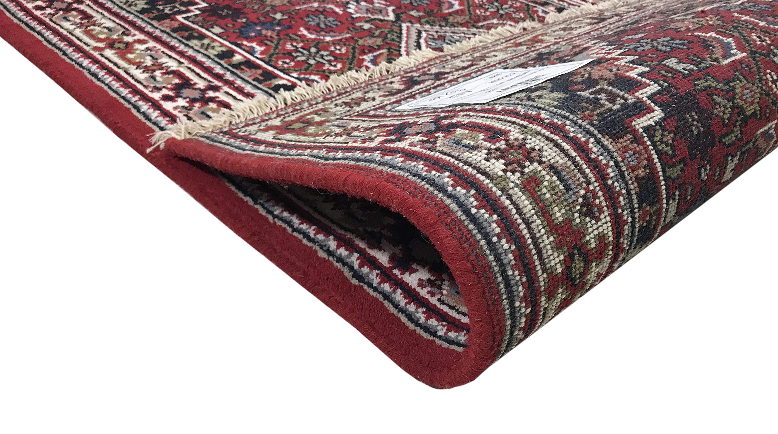 WAWA TEPPICHE Orientteppich Bidjar Handgeknüpft ROT Cream Teppich~ 100% Wolle