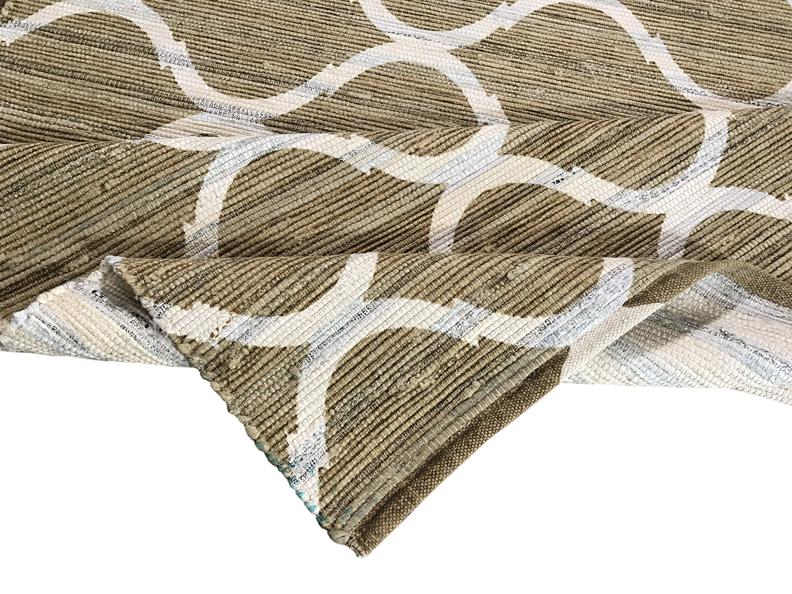 Handgewebter Kilim Dhurry Chindi Teppich Baumwolle 120X180 cm Flickenteppich