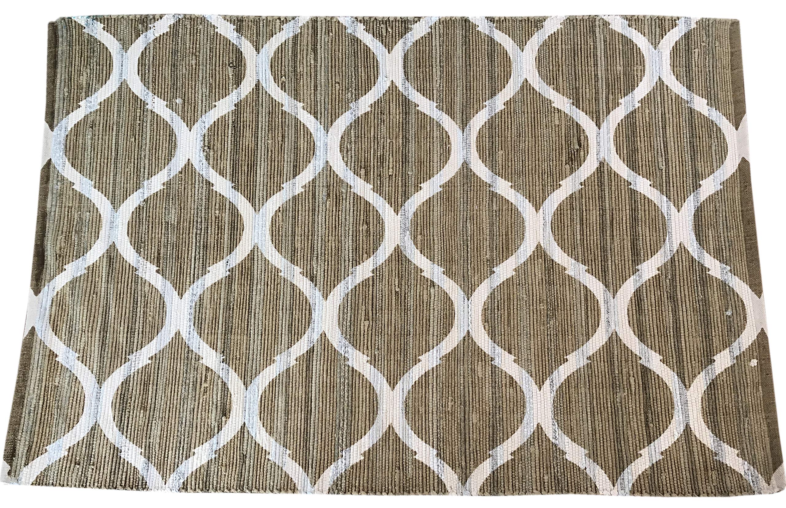 Handgewebter Kilim Dhurry Chindi Teppich Baumwolle 120X180 cm Flickenteppich