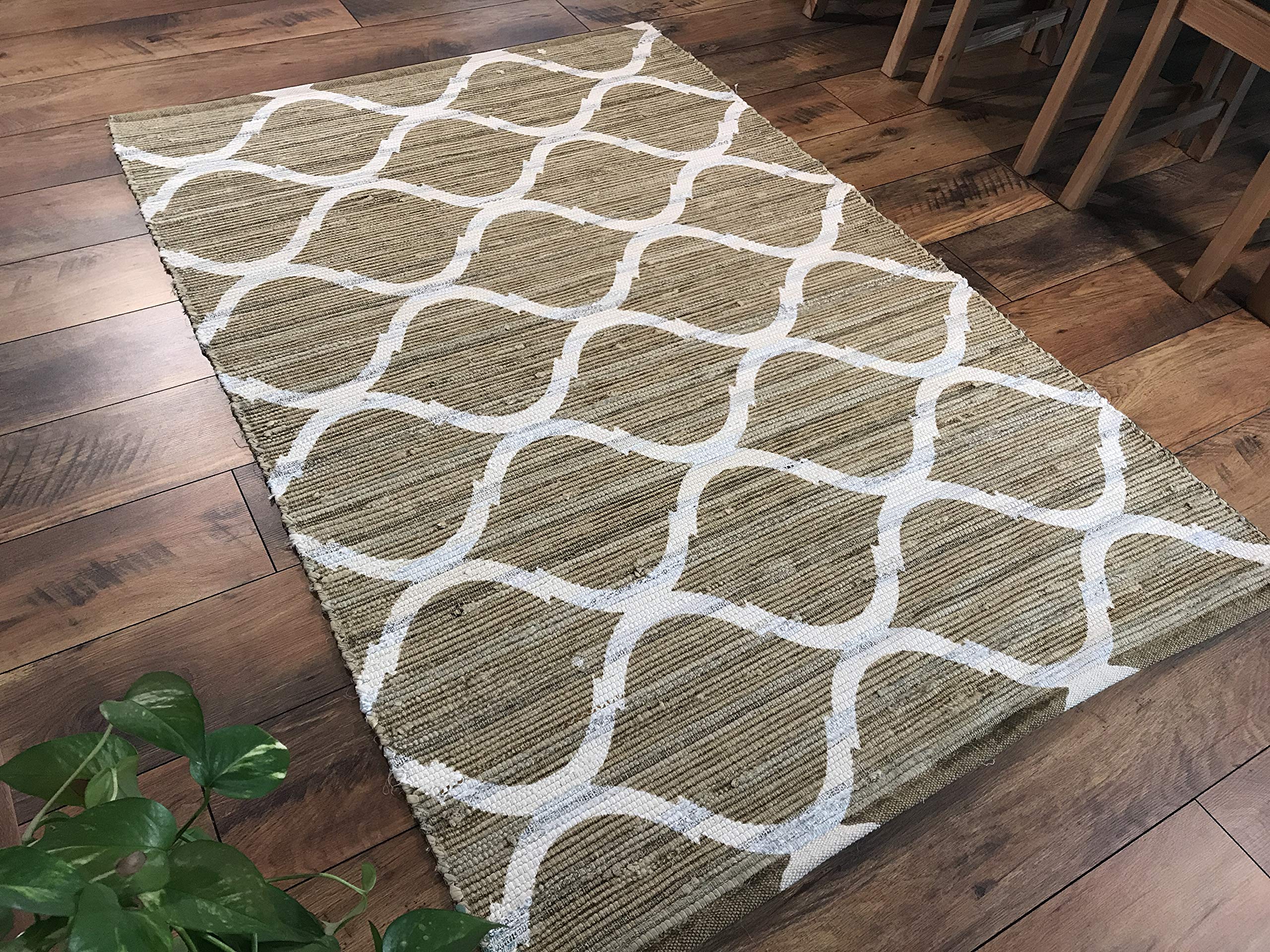 Handgewebter Kilim Dhurry Chindi Teppich Baumwolle 120X180 cm Flickenteppich