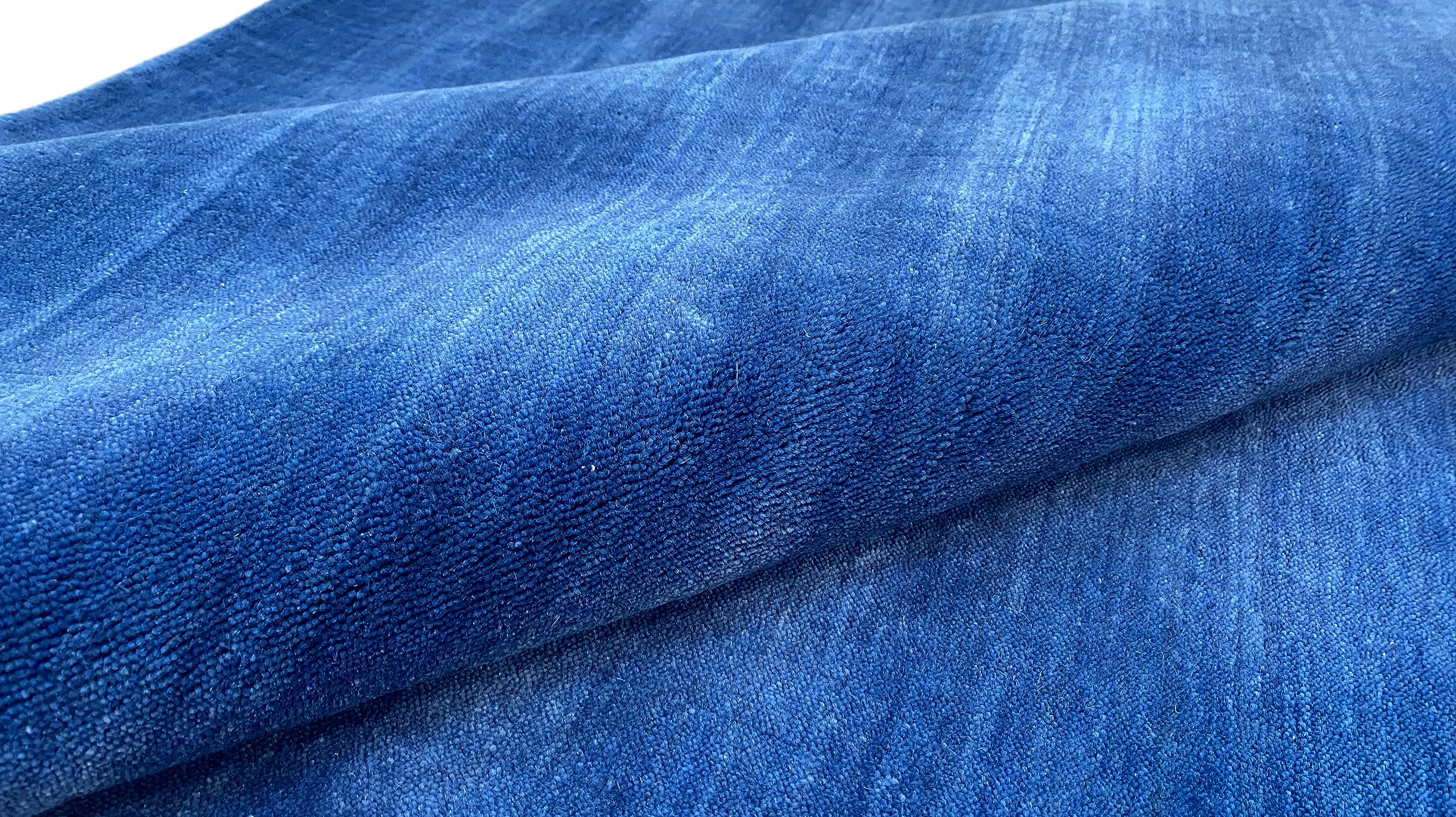 Gabbeh Teppich Blau 100% Wolle 200x300 cm Handgewebt Orientteppich G64T6