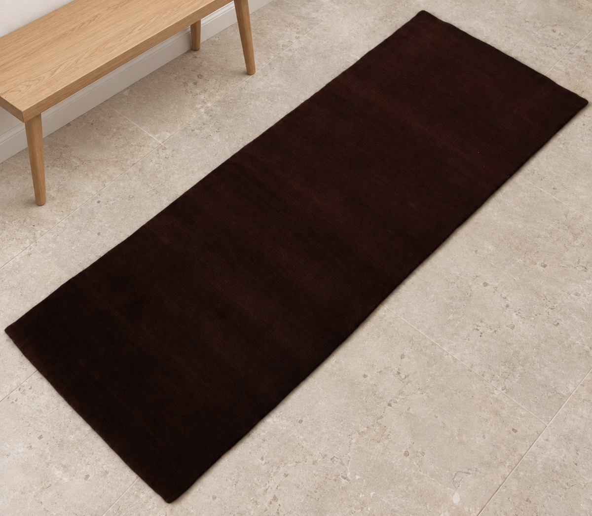 Tappeto orientale Braun Bridge 100% lana 75X250 cm tessuto a mano C28