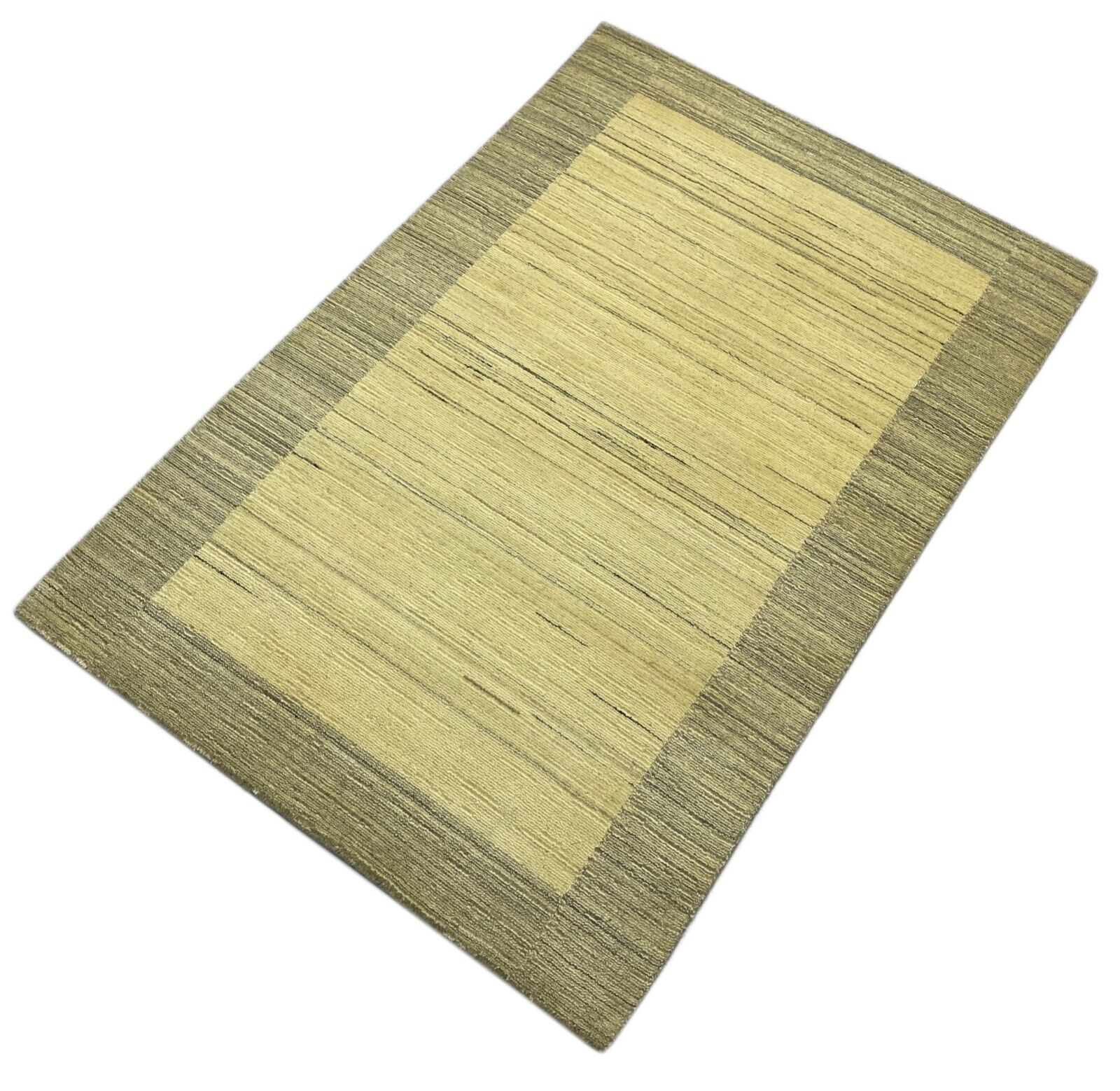 Teppich Gabbeh Beige Wolle Viskose loom lori Handgewebt 120x180 cm S184