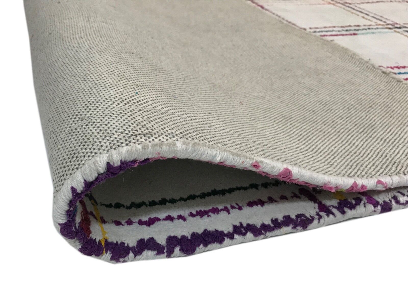 Tappeto orientale, beige, 100% lana, tappeto di design, annodato a mano, 110x170 cm