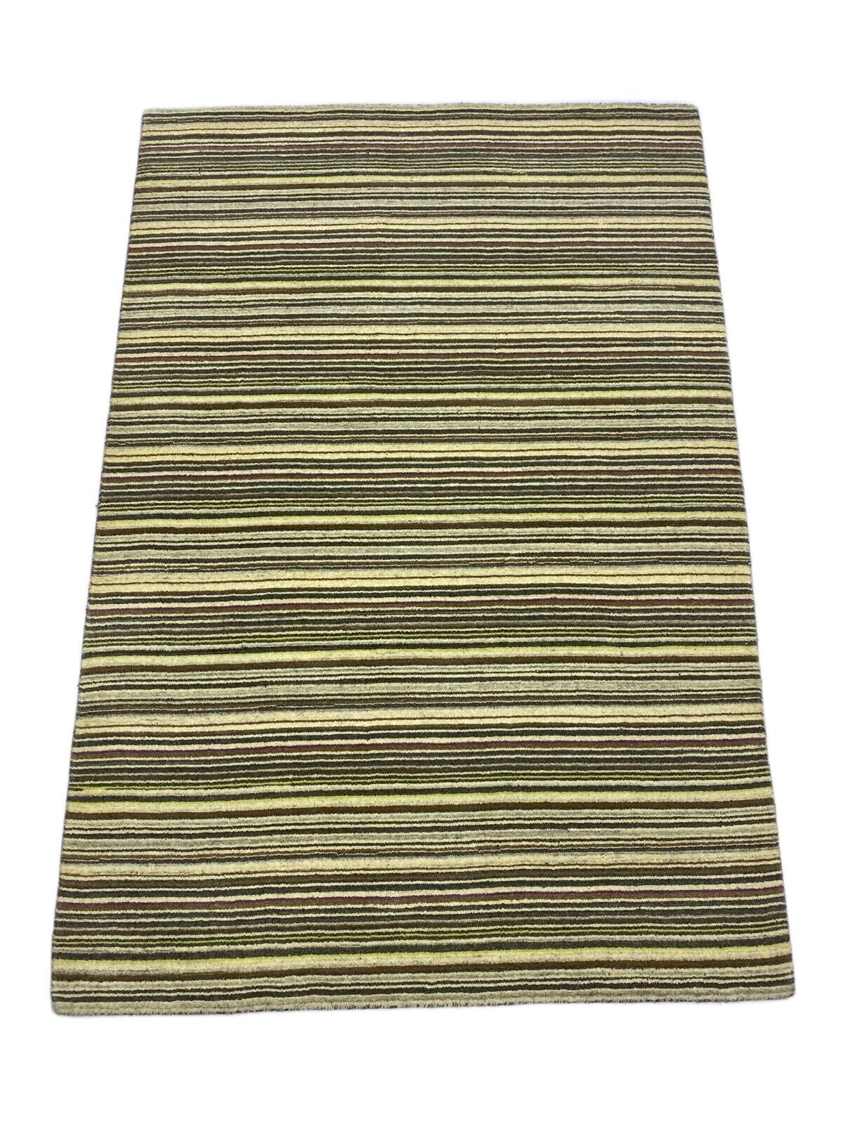 Teppich Gabbeh Beige Braun 100% Wolle loom lori Handgewebt 120x180 cm S63
