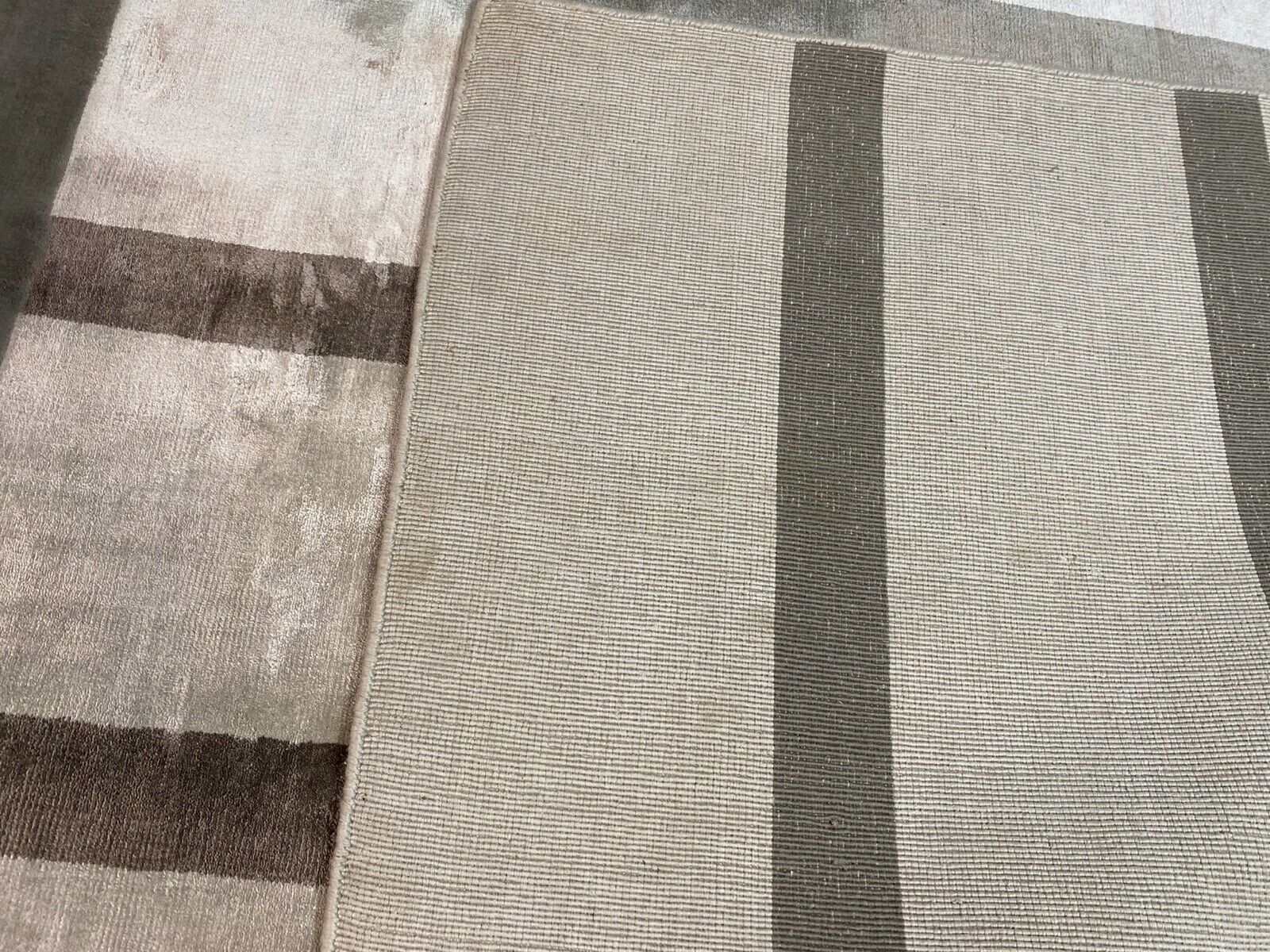 Tappeto orientale 200x300 cm beige marrone tappeto tessuto a mano in viscosa fatto a mano