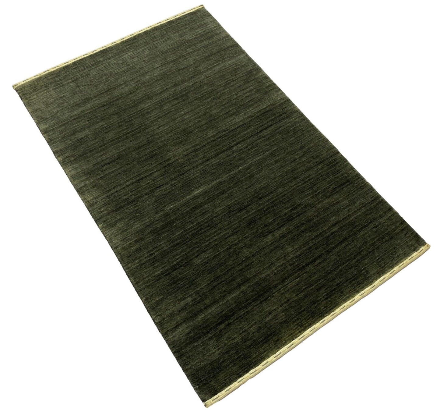 Grau Teppich Gabbeh 100% Wolle loom lori Handgewebt 120x185 cm S159