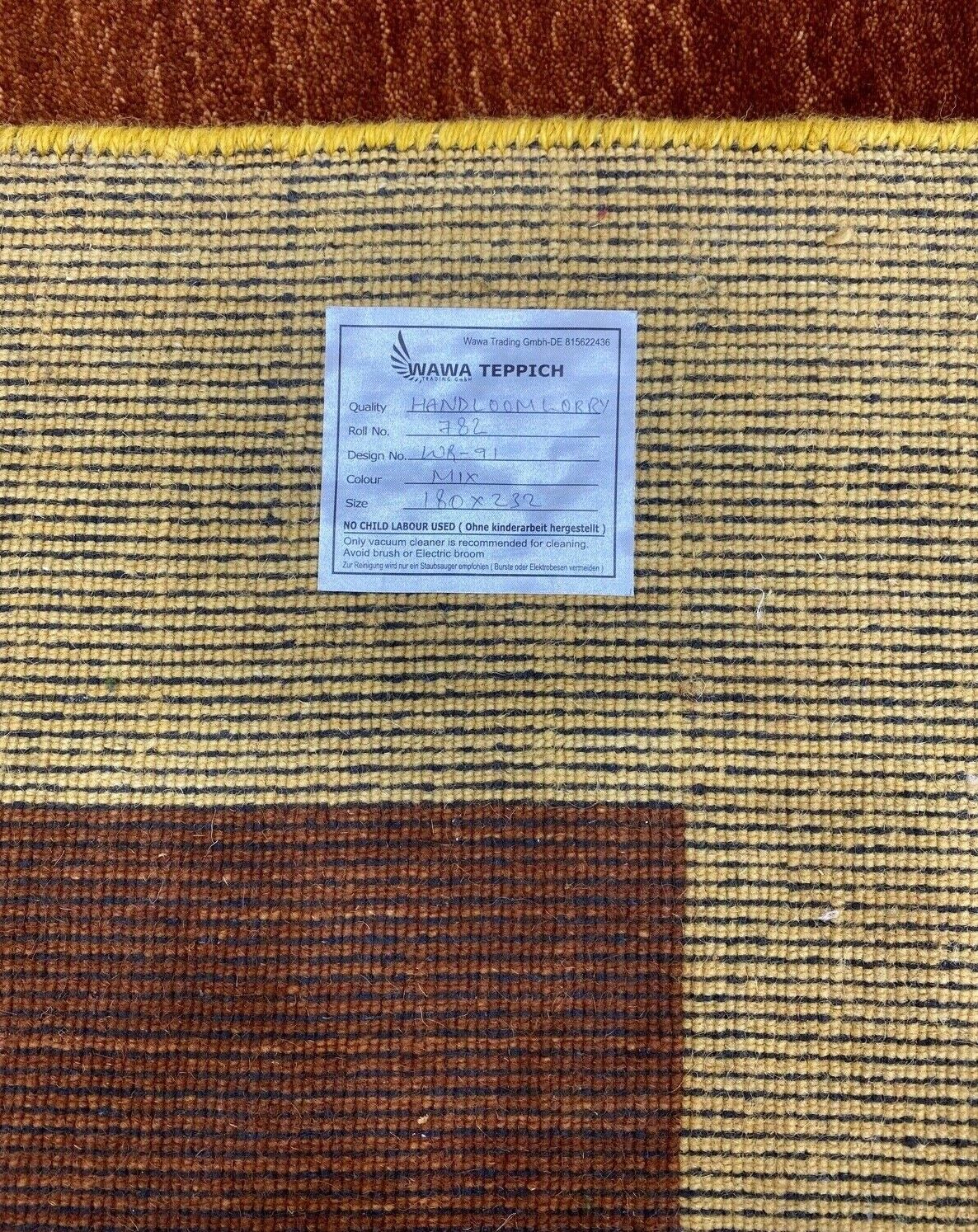 Gabbeh Braun Teppich 100% Wolle 180x230 cm Beige Rot Handgewebt wr91