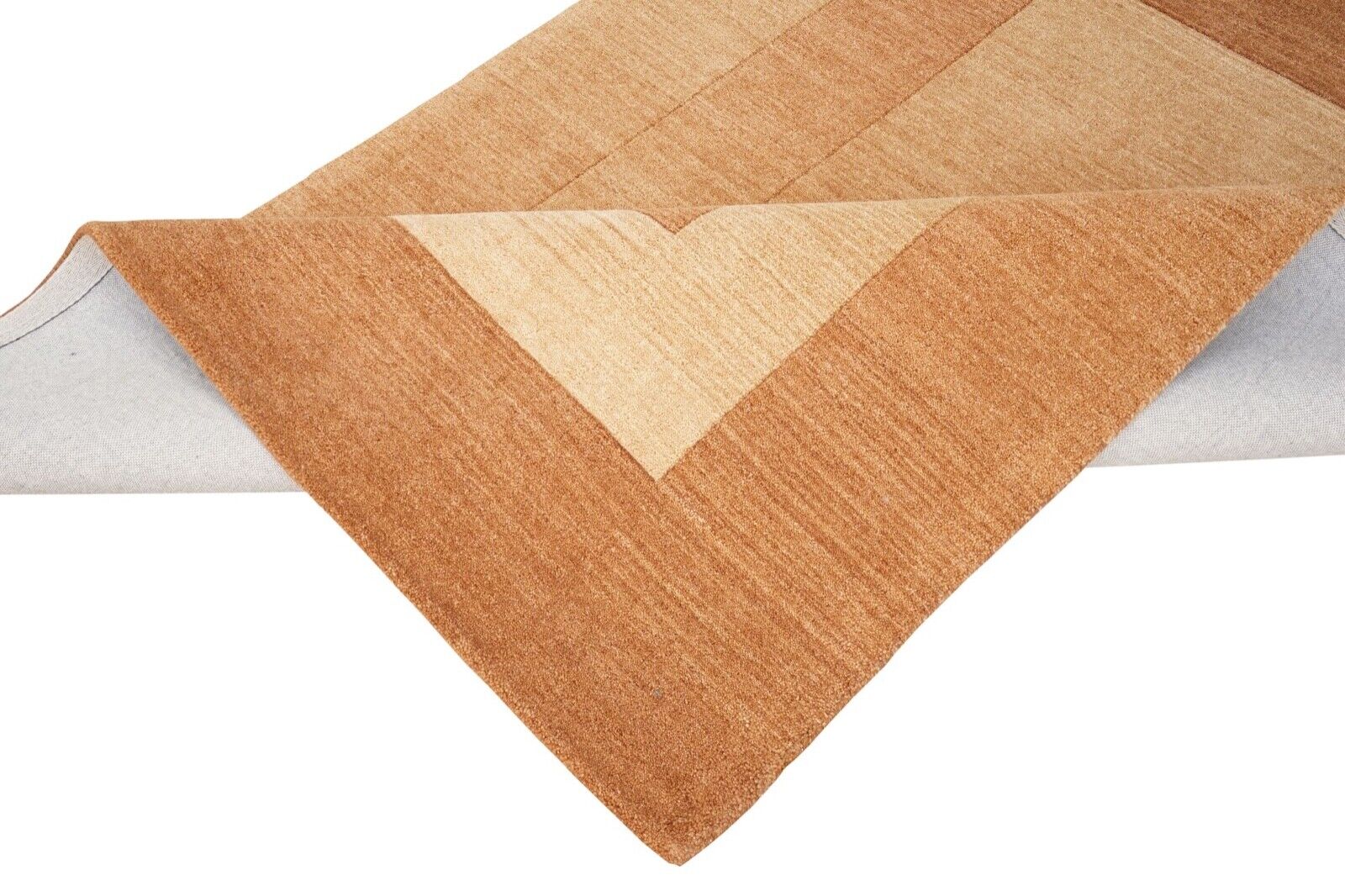 Teppich 100% Wolle Sand Beige 160X230 cm Orientteppich Handgetuftet HT223