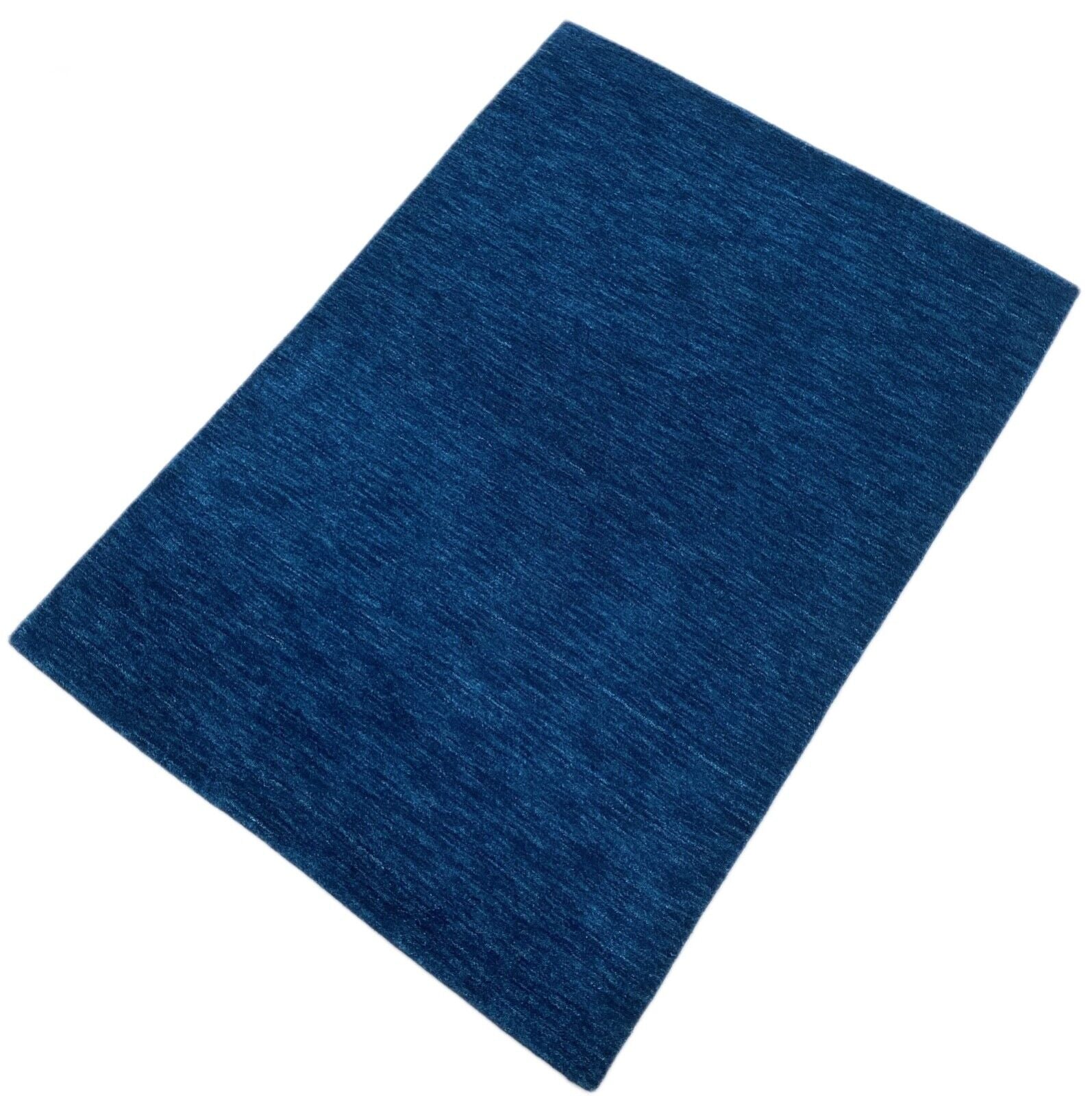 Blau Teppich Gabbeh 100% Wolle Dunkel Blau loom lori Handgewebt 125x174 cm S15