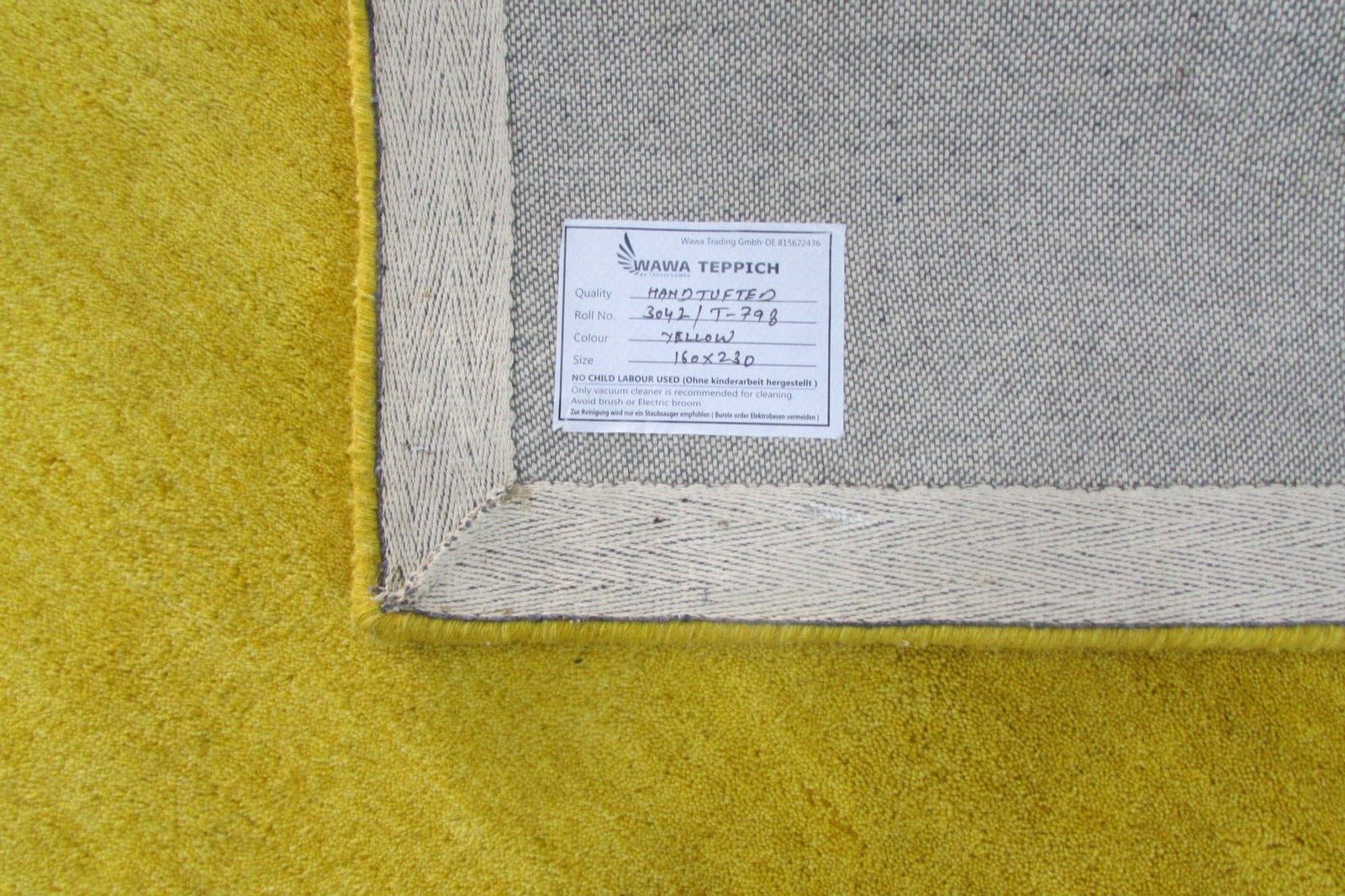 Gabbeh Gelb Mango Wolle Teppich 160X230 cm Handgetuftet Gold Handgetuftet T798