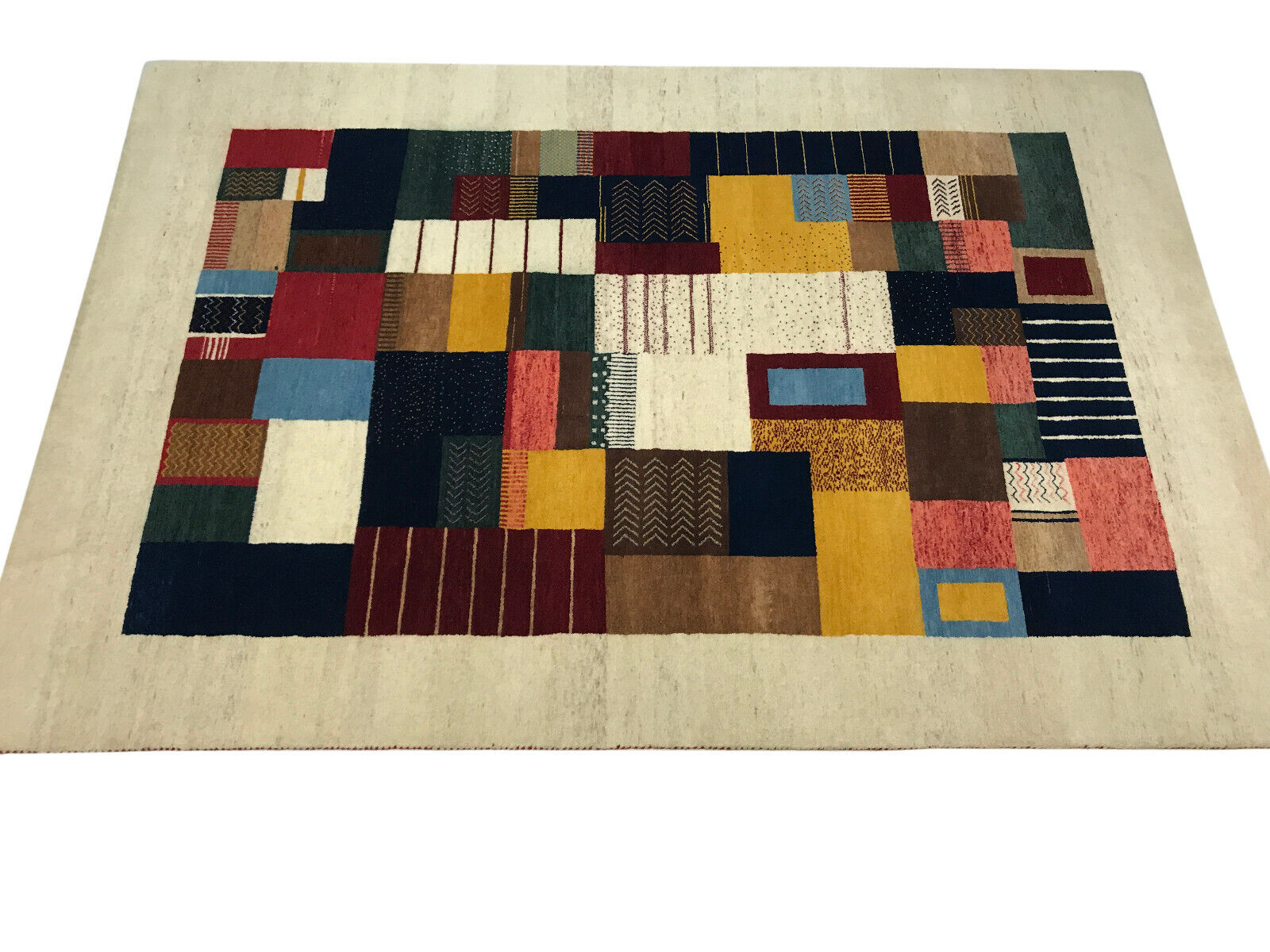 Gabbeh Teppich Naturfarben beige 170X249 cm 100% Wolle Handgeknüpft Hochwertiger