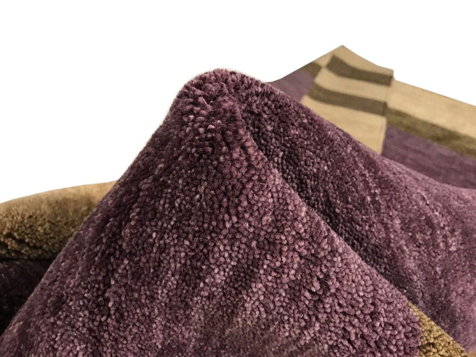 Gabbeh Teppich 100% Wolle 200X250 CM Orientteppich Handgefertigt Loom Lila Beige