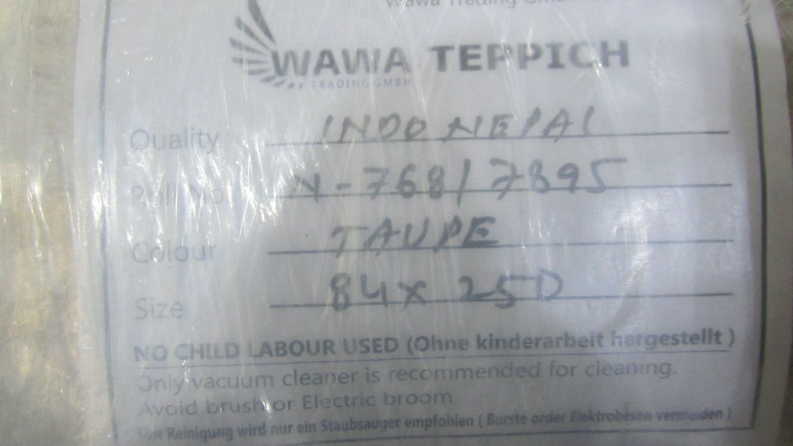 Nepal Teppich 100% Wolle Handgeknüpft Beige Braun 80X250 cm Orientteppich N768