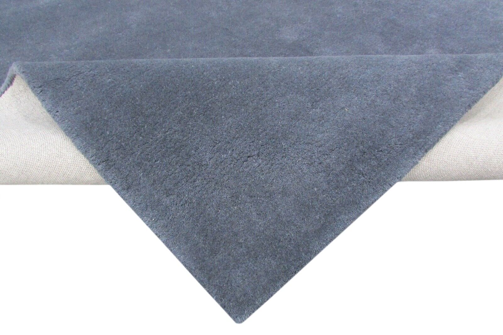 Alfombra azul grisáceo, 100% lana, 160x230 cm, hecha a mano, tufted a mano, T813