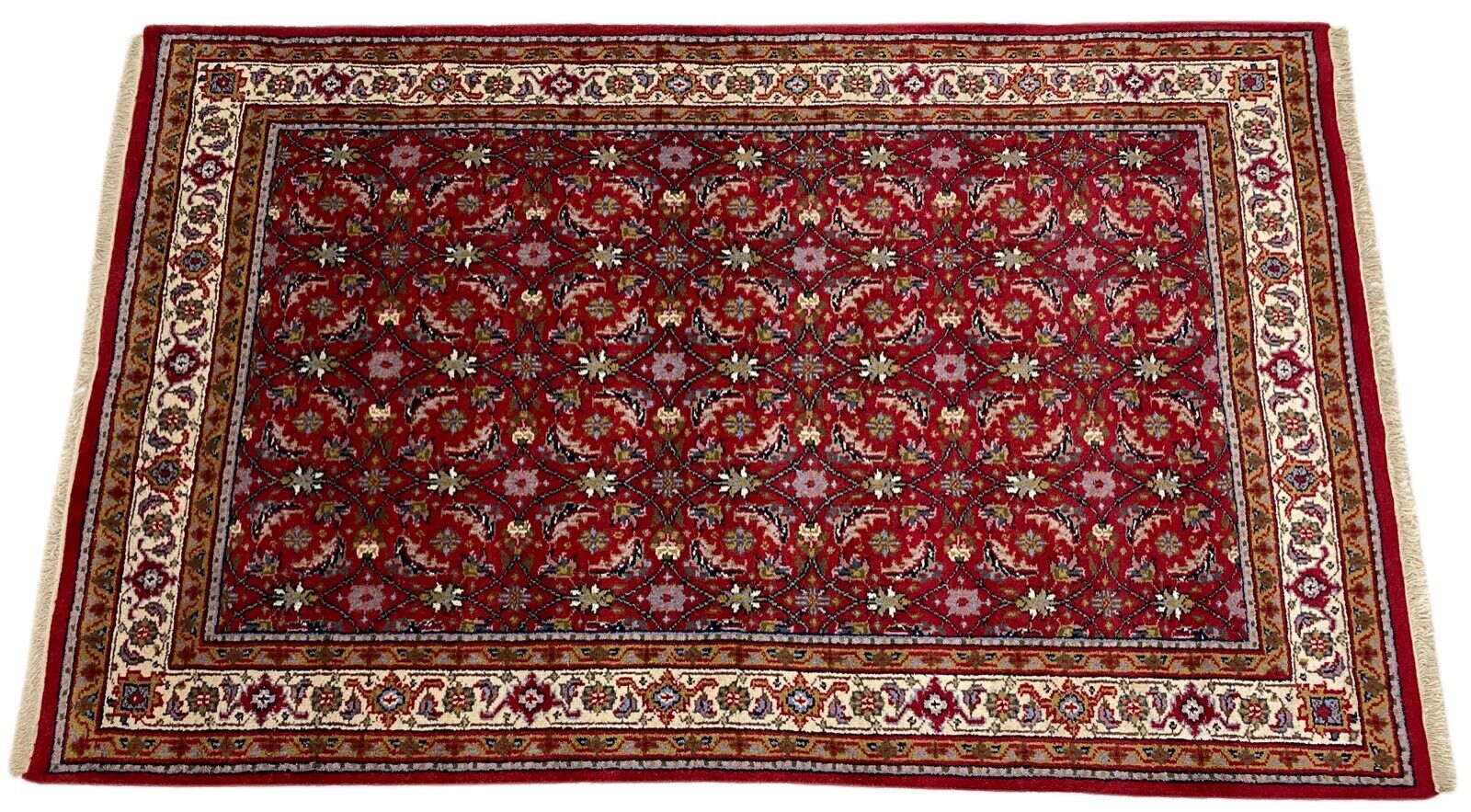 Rot Teppich Wolle Handgeknüpft Orientteppich 100% Schurwolle 155X245 cm D16