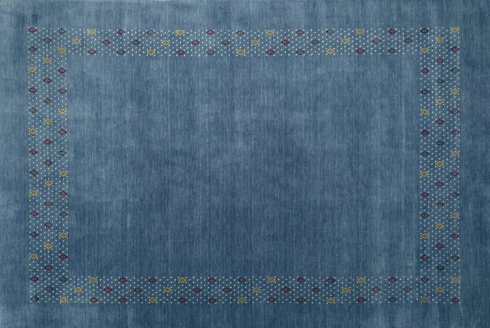 Alfombra 100% Lana Gris Azul Claro 170X240 cm Tejida a Mano Gabbeh Orient AC06 