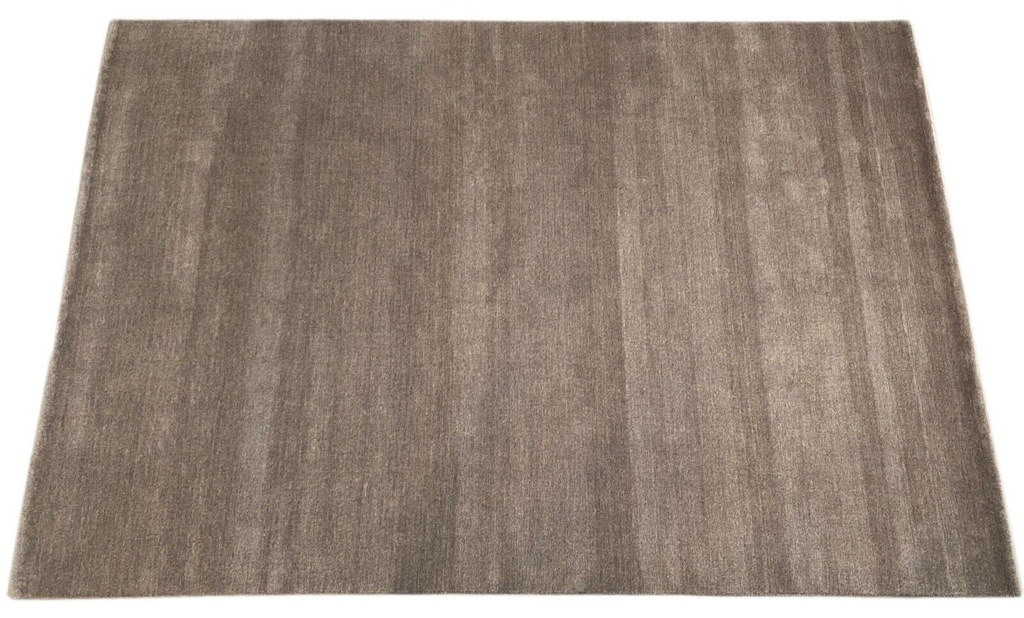 Taup Grau Teppich 100% Wolle 250x300 cm Handgewebt einfarbig gefärbt UNI AN2