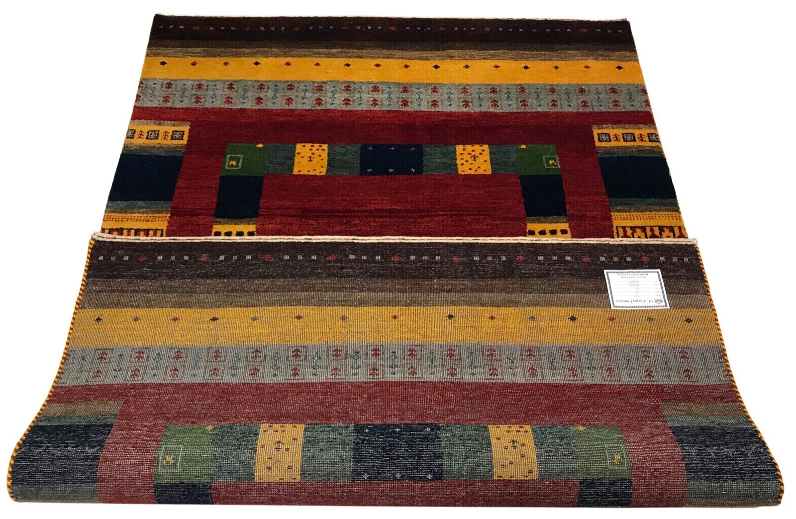 Gabbeh Teppich Naturfarben beige 140X200 cm 100% Wolle Handgeknüpft Hochwertiger