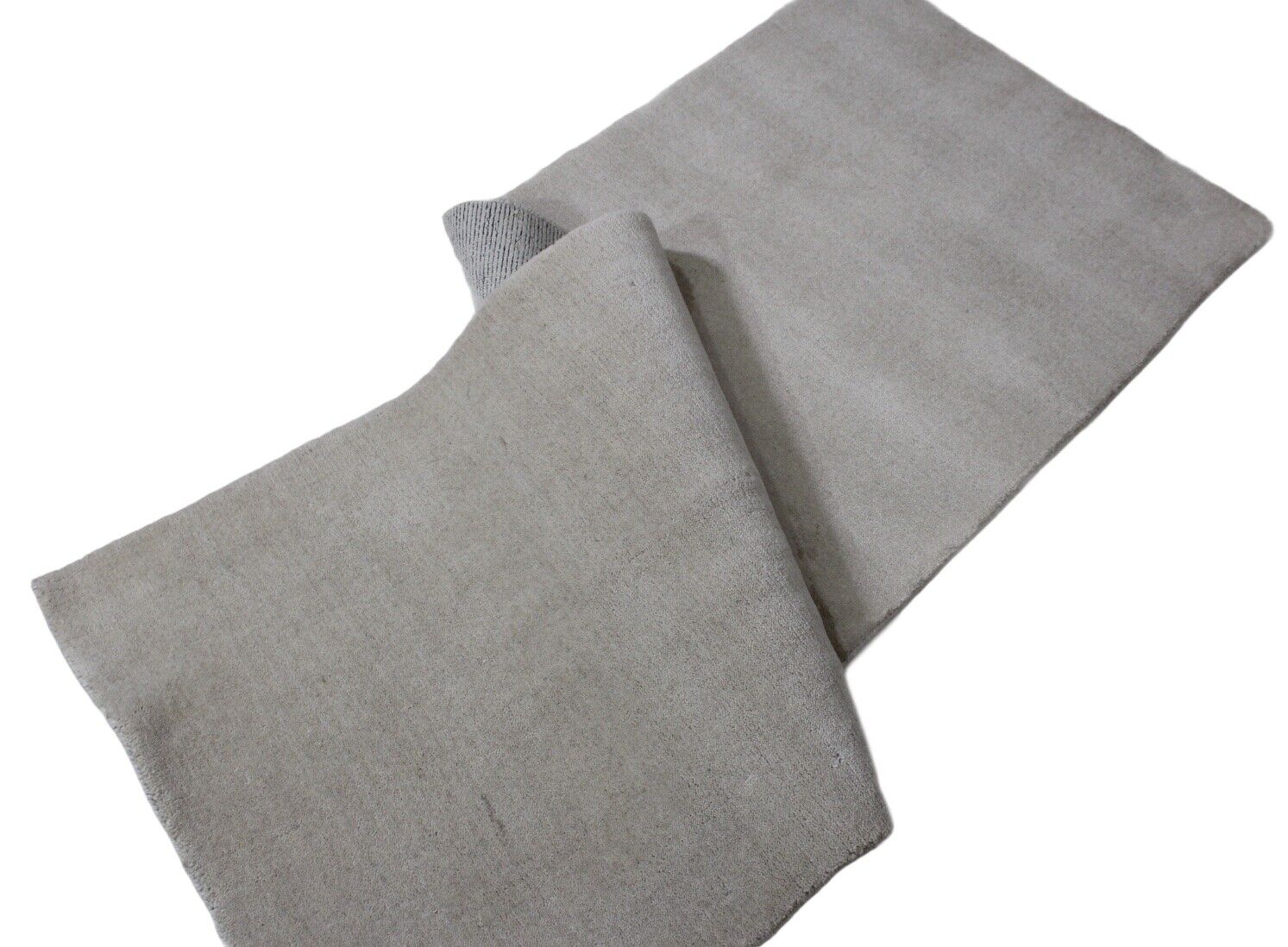 Beige Elfenbe Brücke 100% Wolle 75X200 cm Handgewebter Teppich Orientteppich  C9