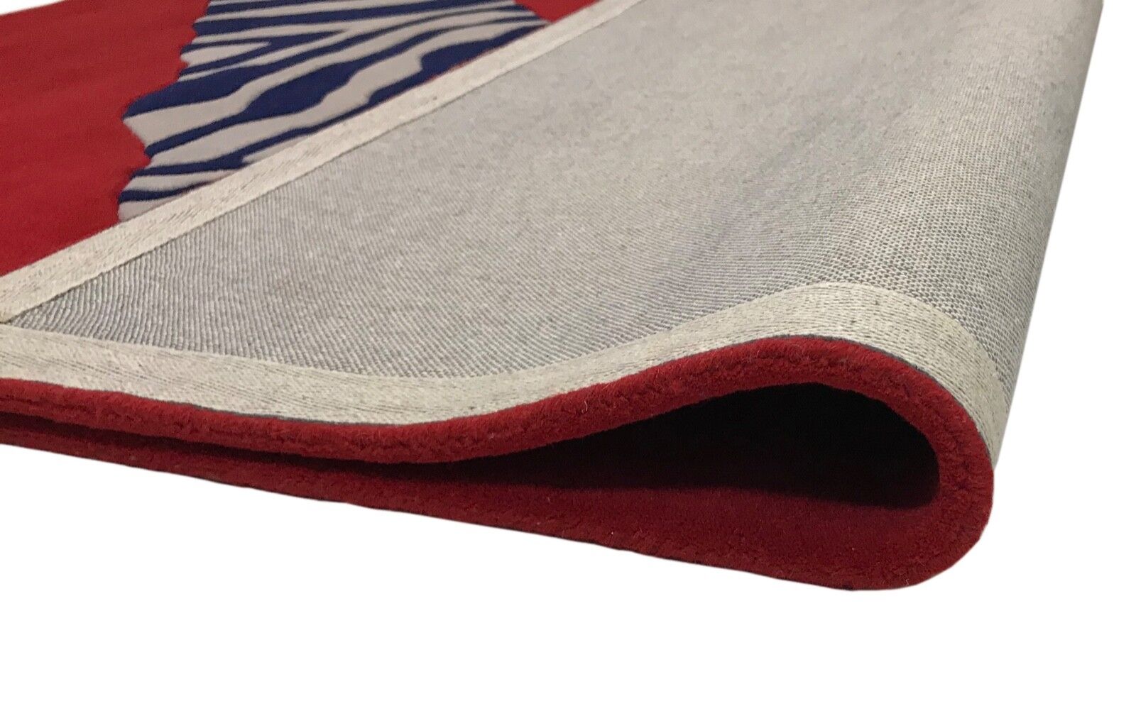 Rot Teppich 120X180 CM Handarbeit 100% Wolle Designer Handgetuftet Zebra Hand