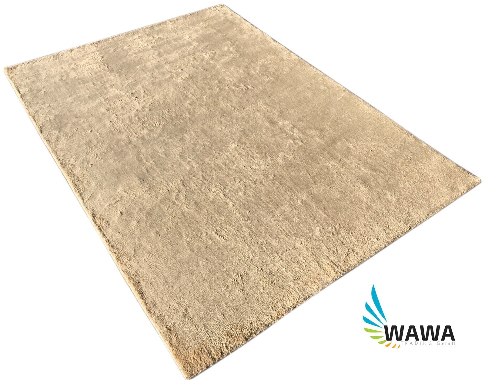Orientteppich 120X180 CM Beige Teppich Handgewebt Viskose Handarbeit Einfarbig