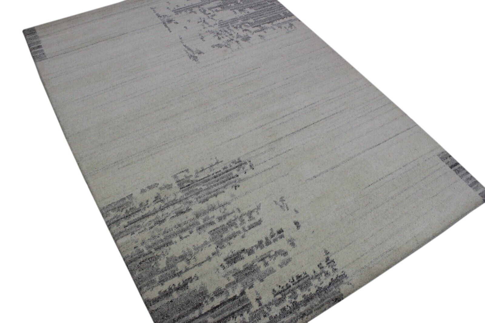 Keleti szőnyeg Nepál szőnyeg kézzel csomózott bézs szürke 100% gyapjú 162x230 cm N-36