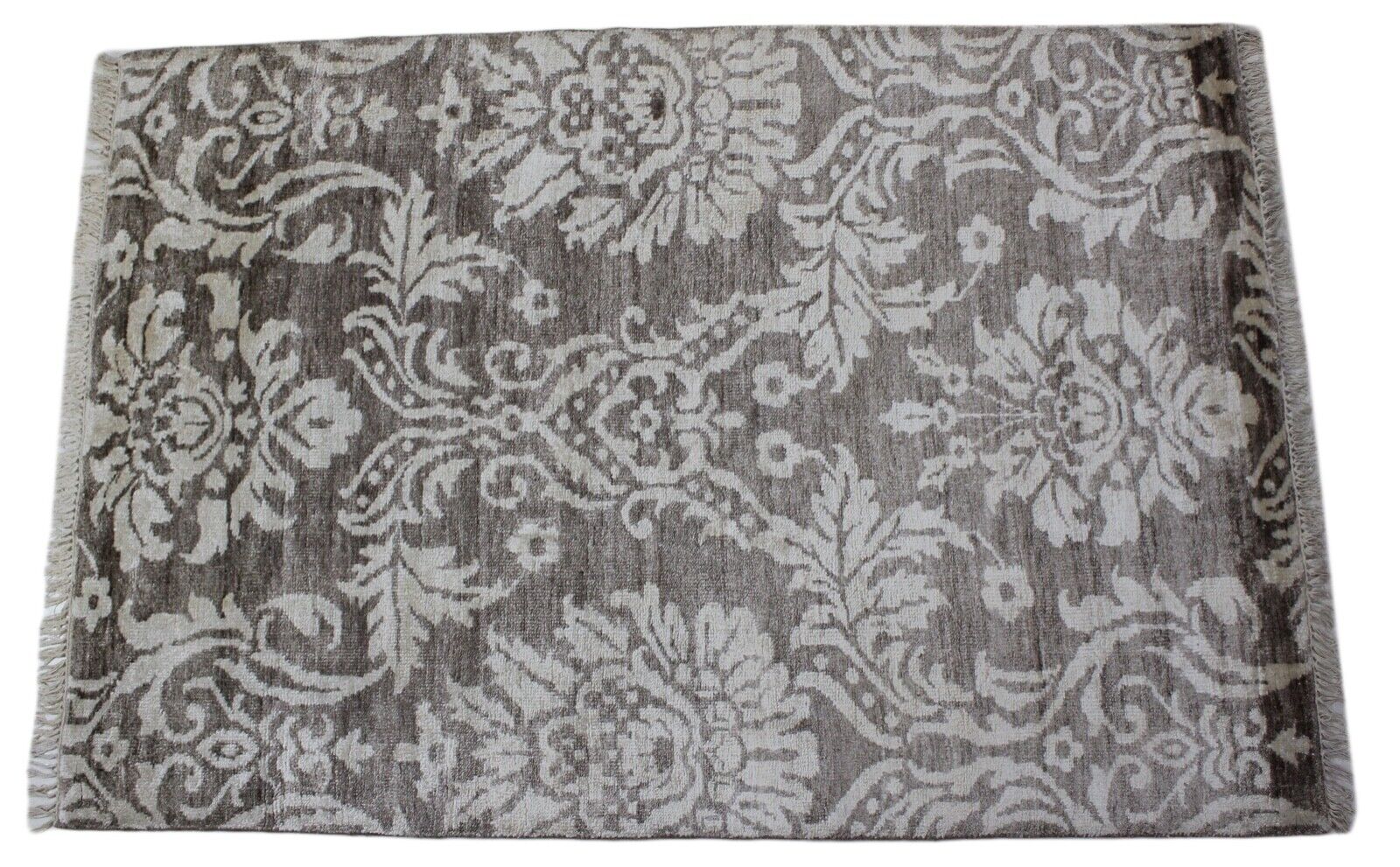 Seide Handgeknüpft Teppich 120X180 cm Hell Braun Seidenteppich Silk 2124