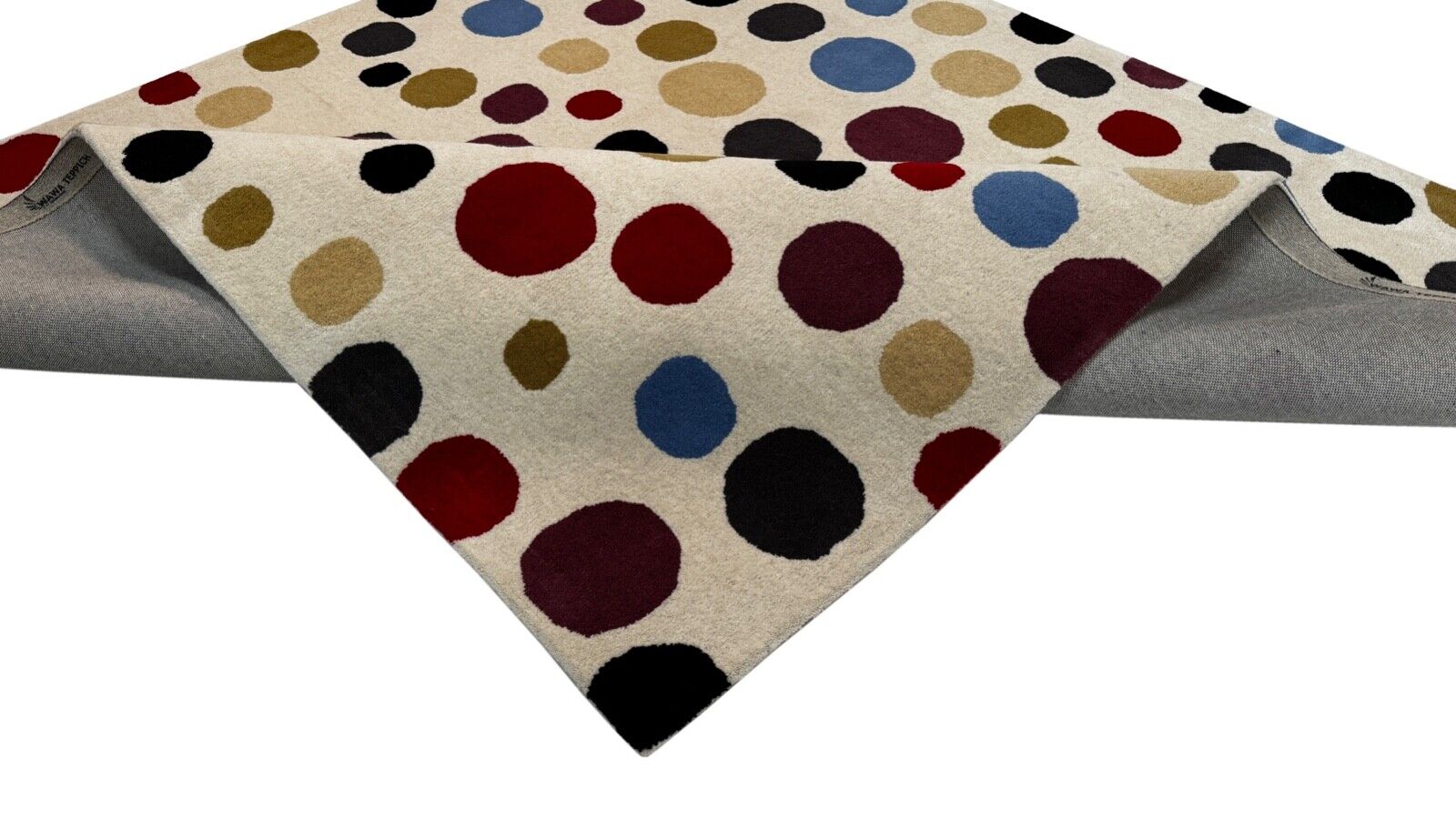 Wohnzimmer Teppich 100% Wolle Beige 200X200 cm Orientteppich Handgewebt CD 2