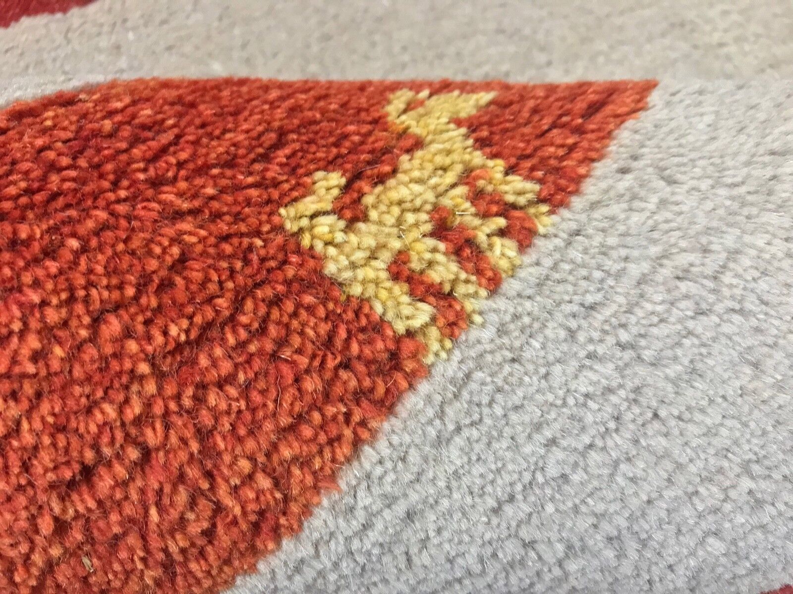 Gabbeh Teppich 90x150 cm Handgeknüpft Orientteppich 100% Wolle  G70_R377