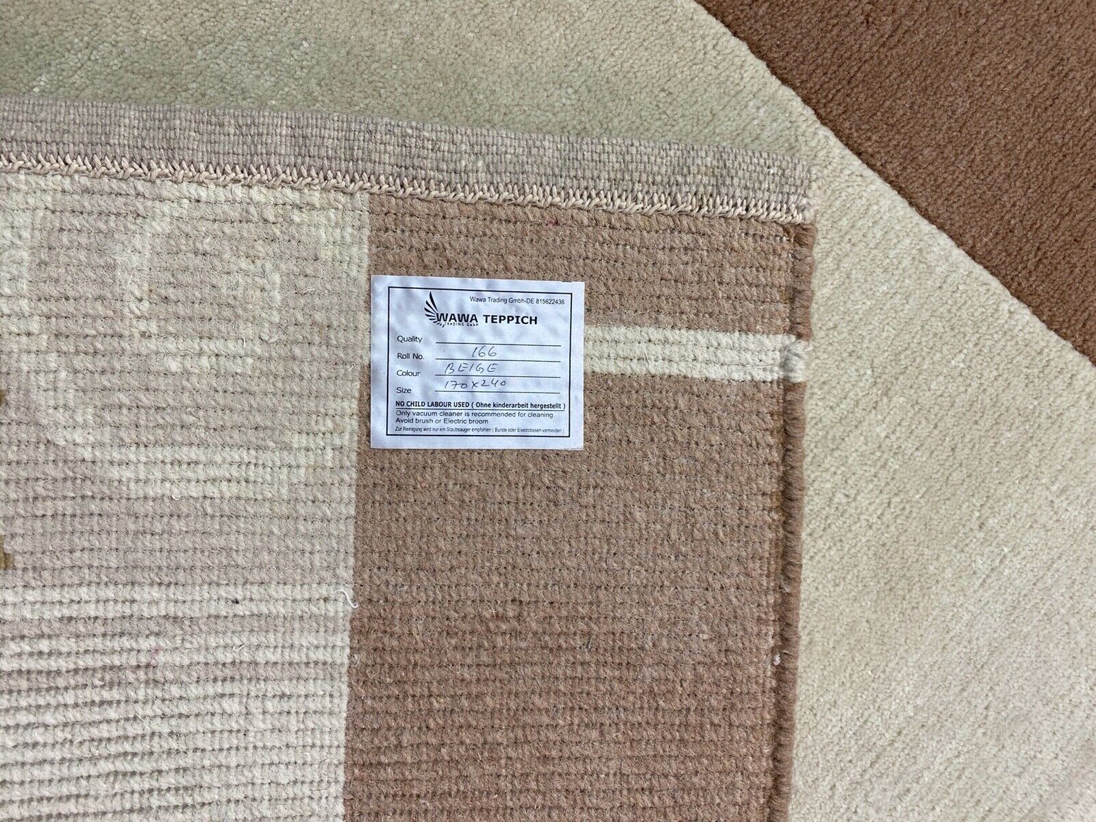 Indo Nepal Teppich Handgeknüpft Beige Braun 170X240 cm Wolle Orientteppich