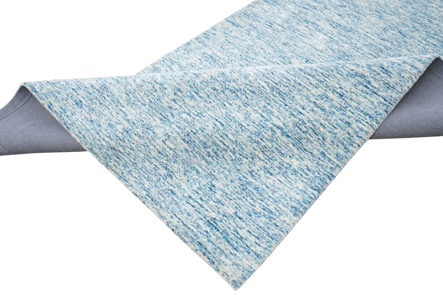 Blau Beige Teppich 100% Wolle 160X230 cm Orientteppich Handgetuftet HT334