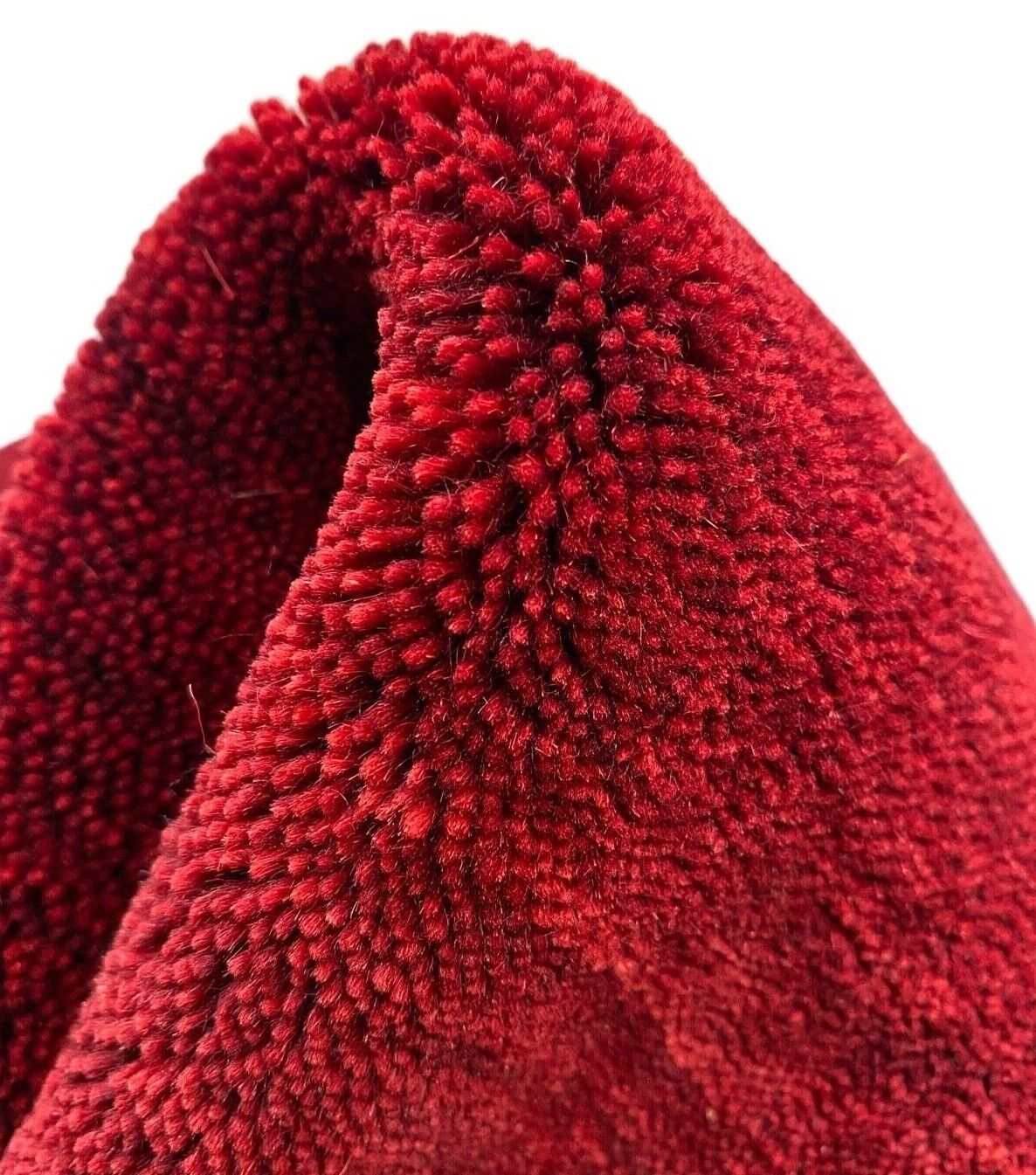 Rot Teppich 100% Wolle Gabbeh 170x240 cm Handgewebt einfarbig gefärbt WR136