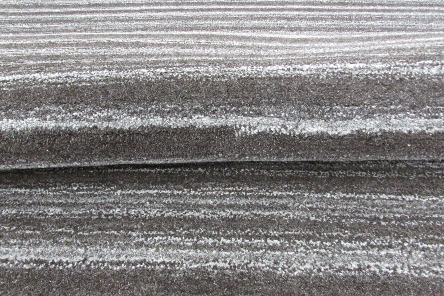 Teppich 100% Wolle Grau Schwarz 160X230 cm Wohnzimmer Design Handgetuftet T805