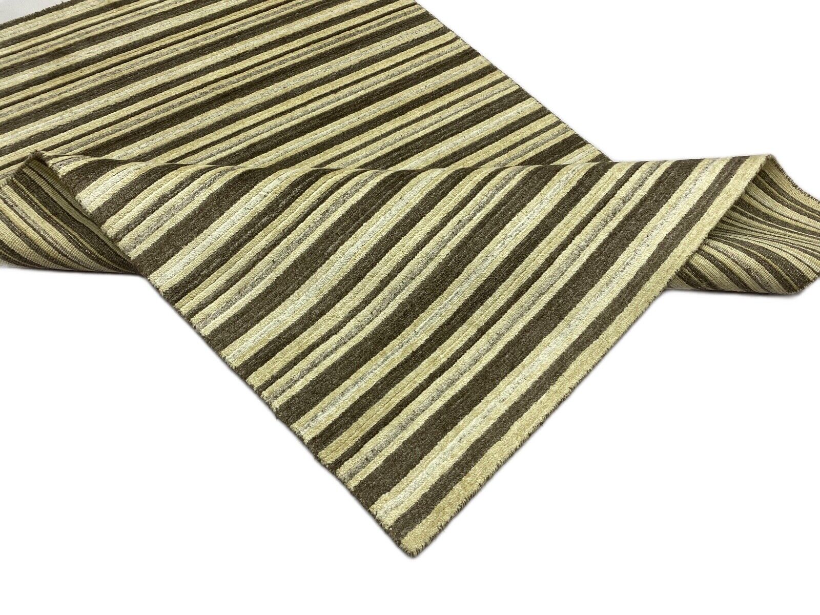 Teppich 100% Wolle Grau Beige Gabbeh lori Handgewebt 114x180 cm dp Garn S96