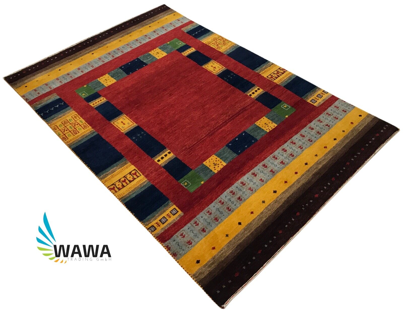 Gabbeh Teppich Naturfarben beige 140X200 cm 100% Wolle Handgeknüpft Hochwertiger