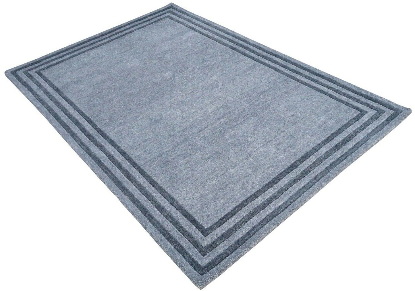 Grau Teppich 160X230 cm 100% Wolle Orientteppich Handgetuftet HT302u
