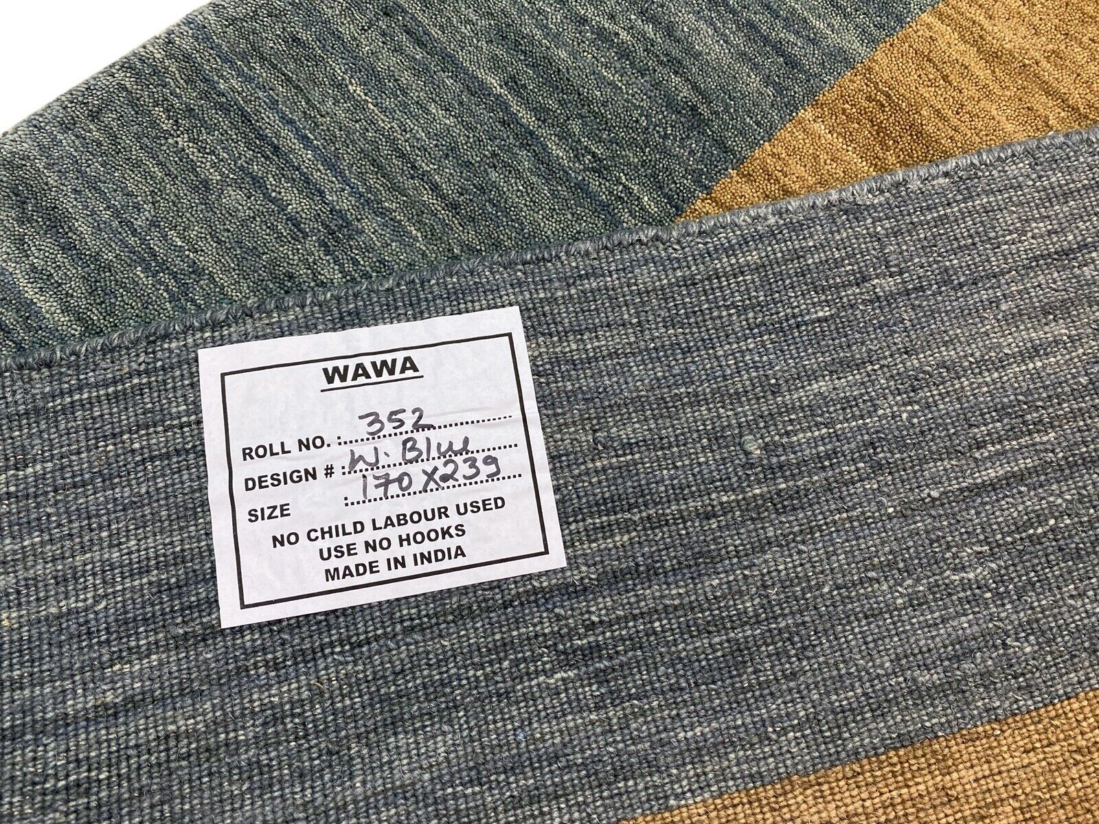 Orientális Gabbeh szövőszék szőnyeg, bézs/világoskék, 100% gyapjú, 170 x 238 cm