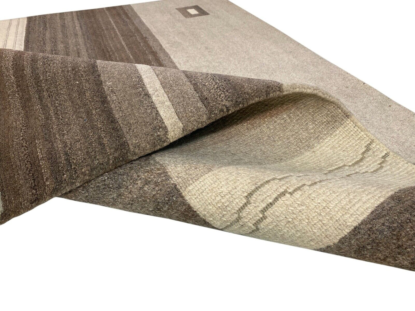 Indo Nepal Teppich Handgeknüpft Grau Beige Braun 170X235 cm Wolle Orientteppich