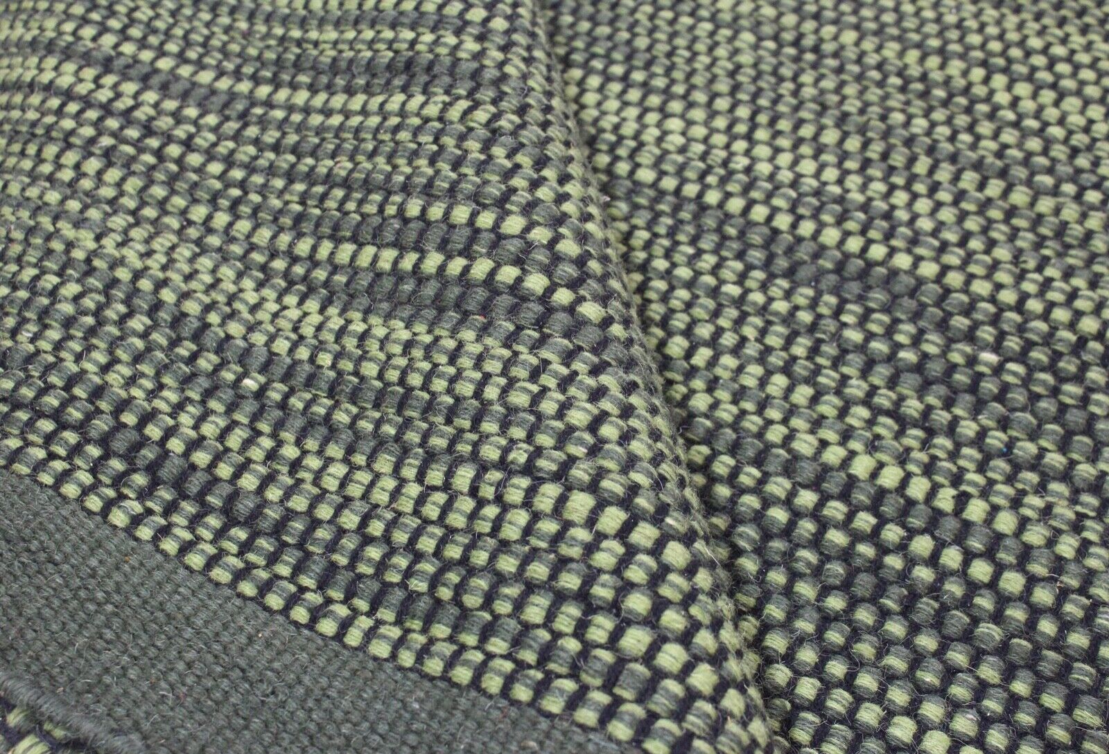 Grün Wohnzimmer 100% wolle Teppich  Flachgewebe 170x240 cm Kilim