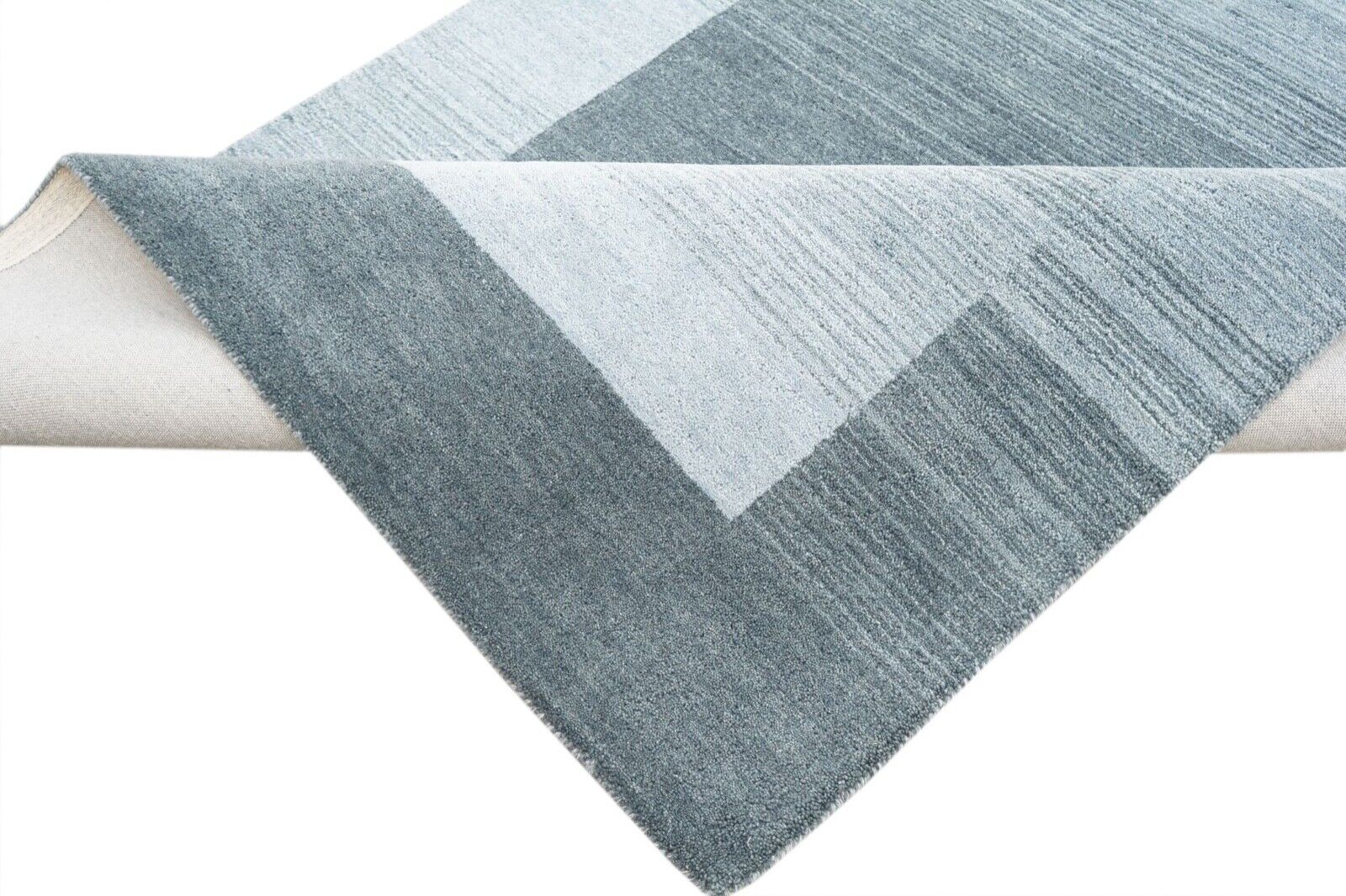 Grau Beige 160X230 cm Teppich 100% Wolle Orientteppich Handgetuftet HT187