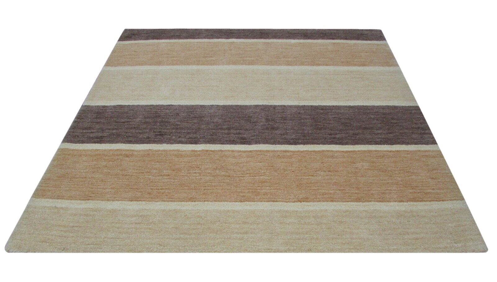 Beige Handgetuftete Teppich 200X200 CM 100% Wolle Handarbeit Designer T887